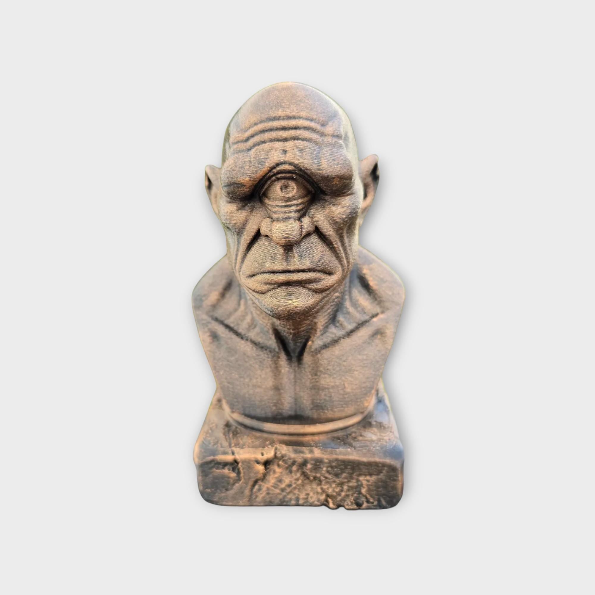 Bust of a Cyclops statue - handpainted home decor mythical lover gift him her ornament