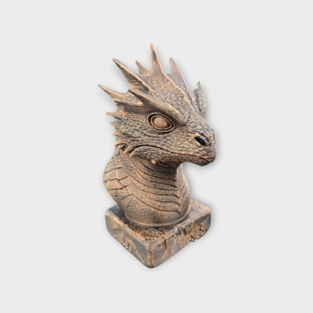 Bust of a Basilisk monster statue - handpainted home decor dog lover gift him her ornament