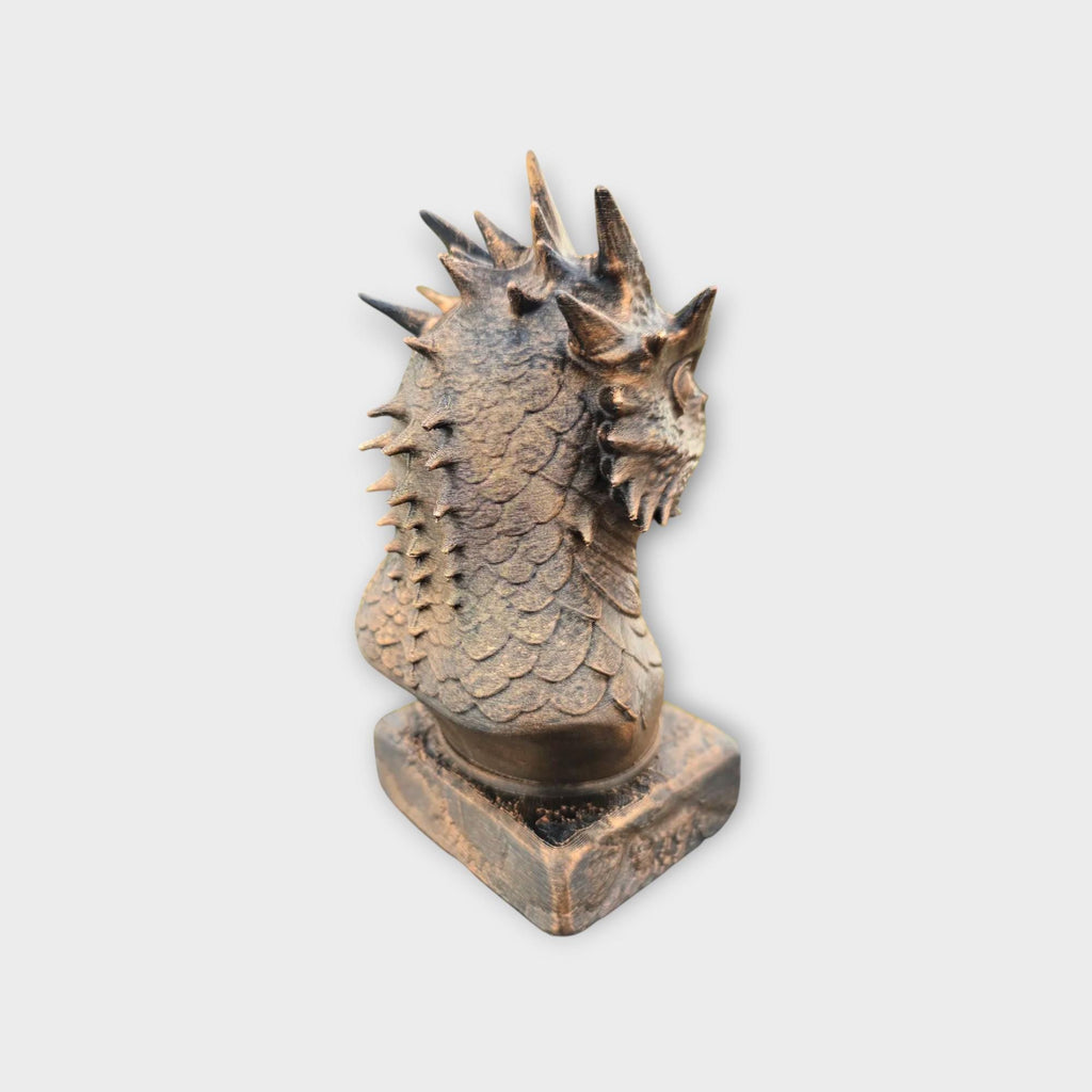 Bust of a Basilisk monster statue - handpainted home decor dog lover gift him her ornament