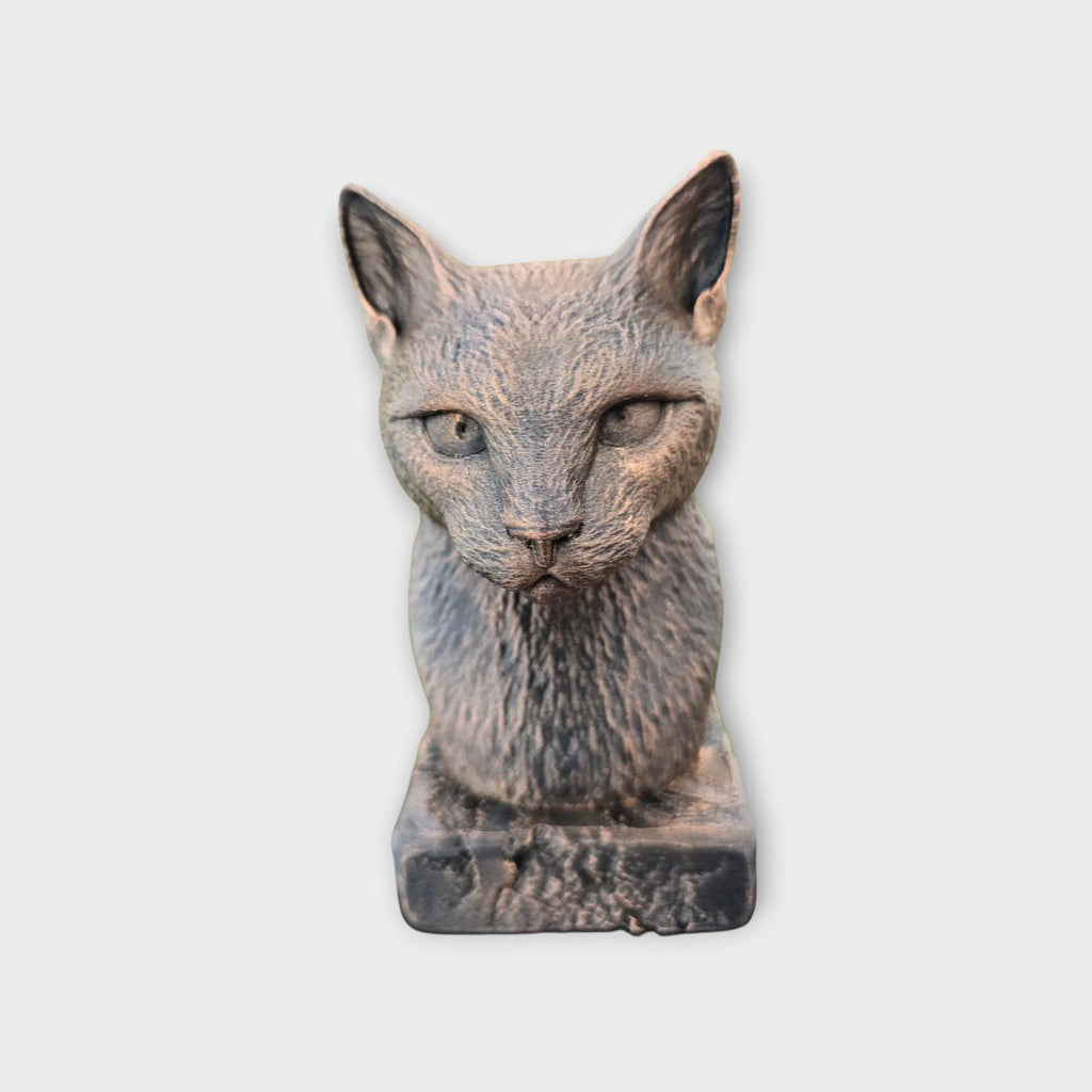 Bust of a Siamese cat statue - home decor animal lover gift him her handpainted ornament