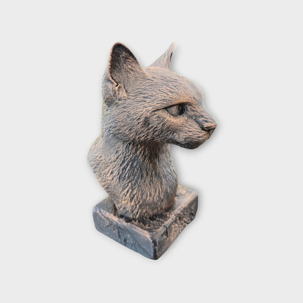 Bust of a Siamese cat statue - home decor animal lover gift him her handpainted ornament