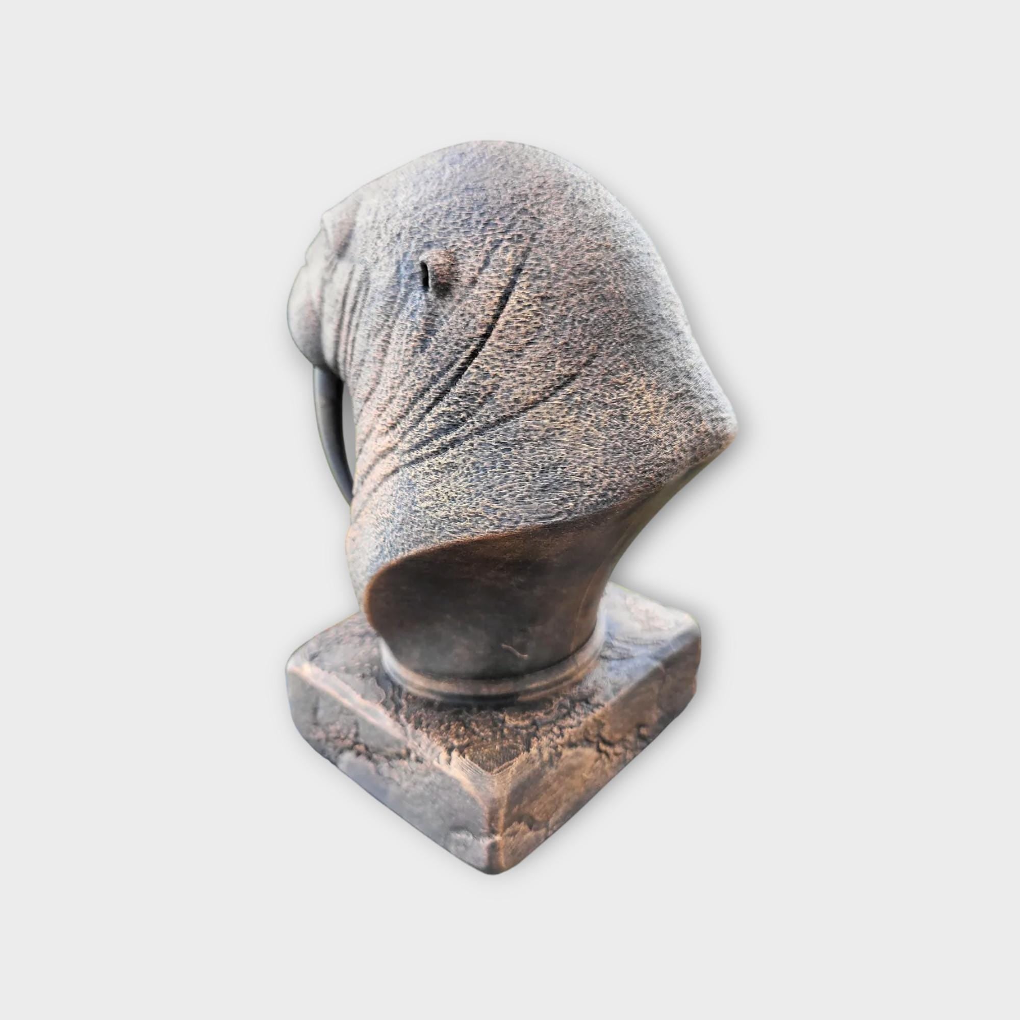 Bust of a Walrus statue - home decor animal lover gift him her handpainted ornament