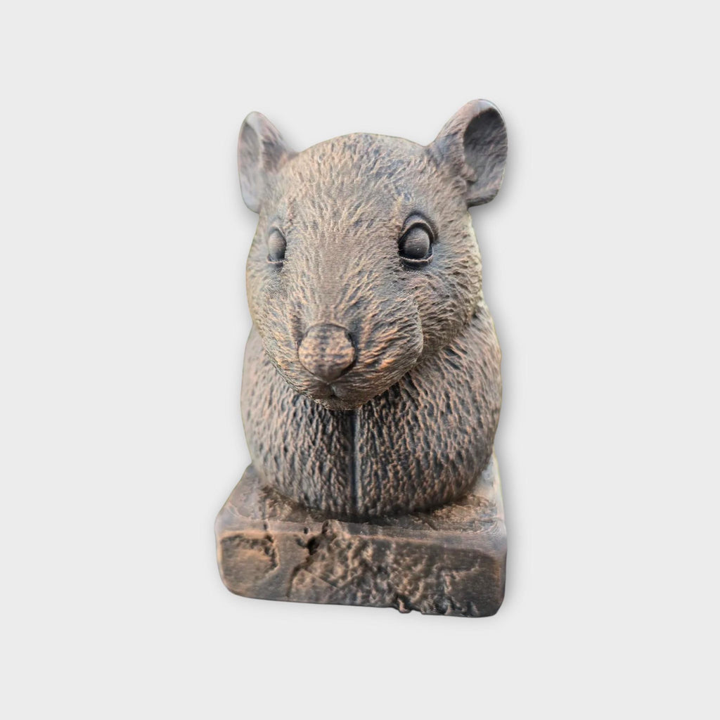Bust of a rat statue - home decor animal lover gift him her handpainted ornament