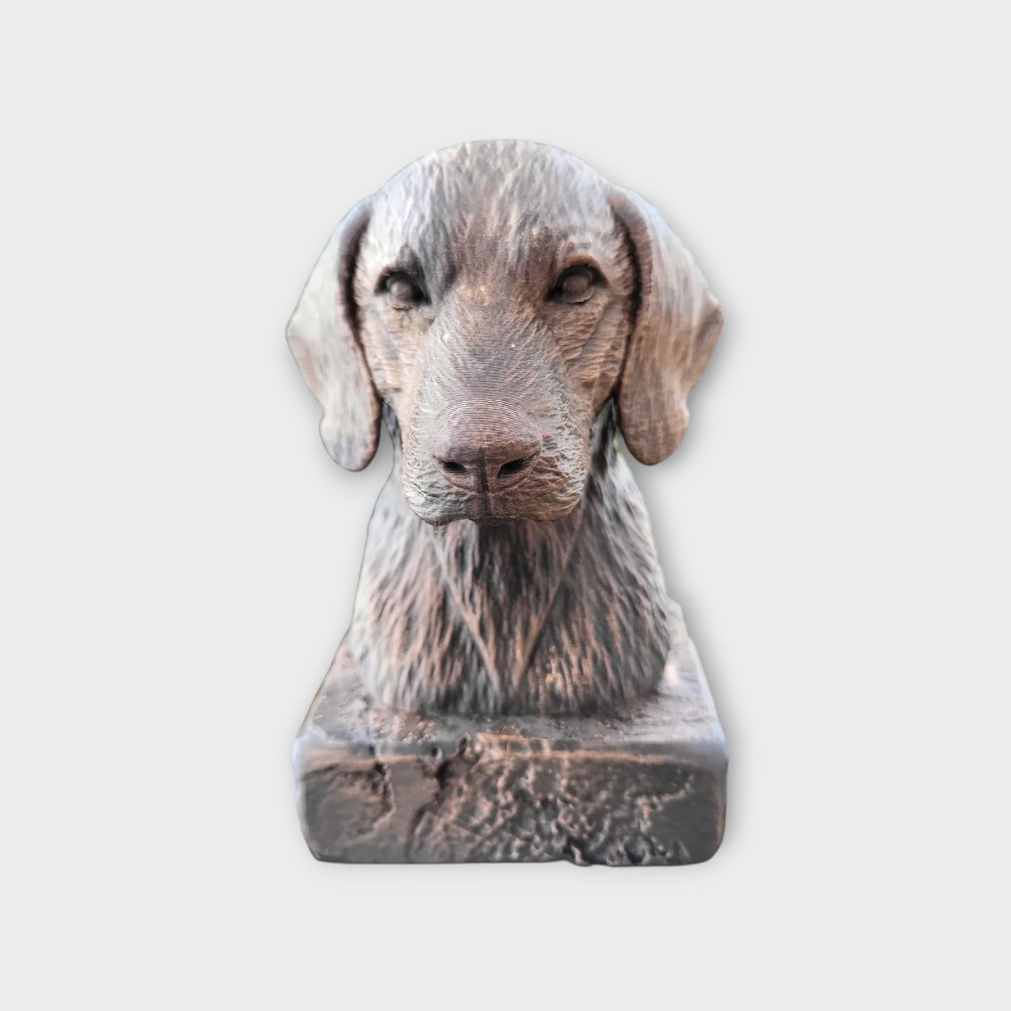 Bust of a Plott hound statue - home decor animal lover gift him her handpainted ornament