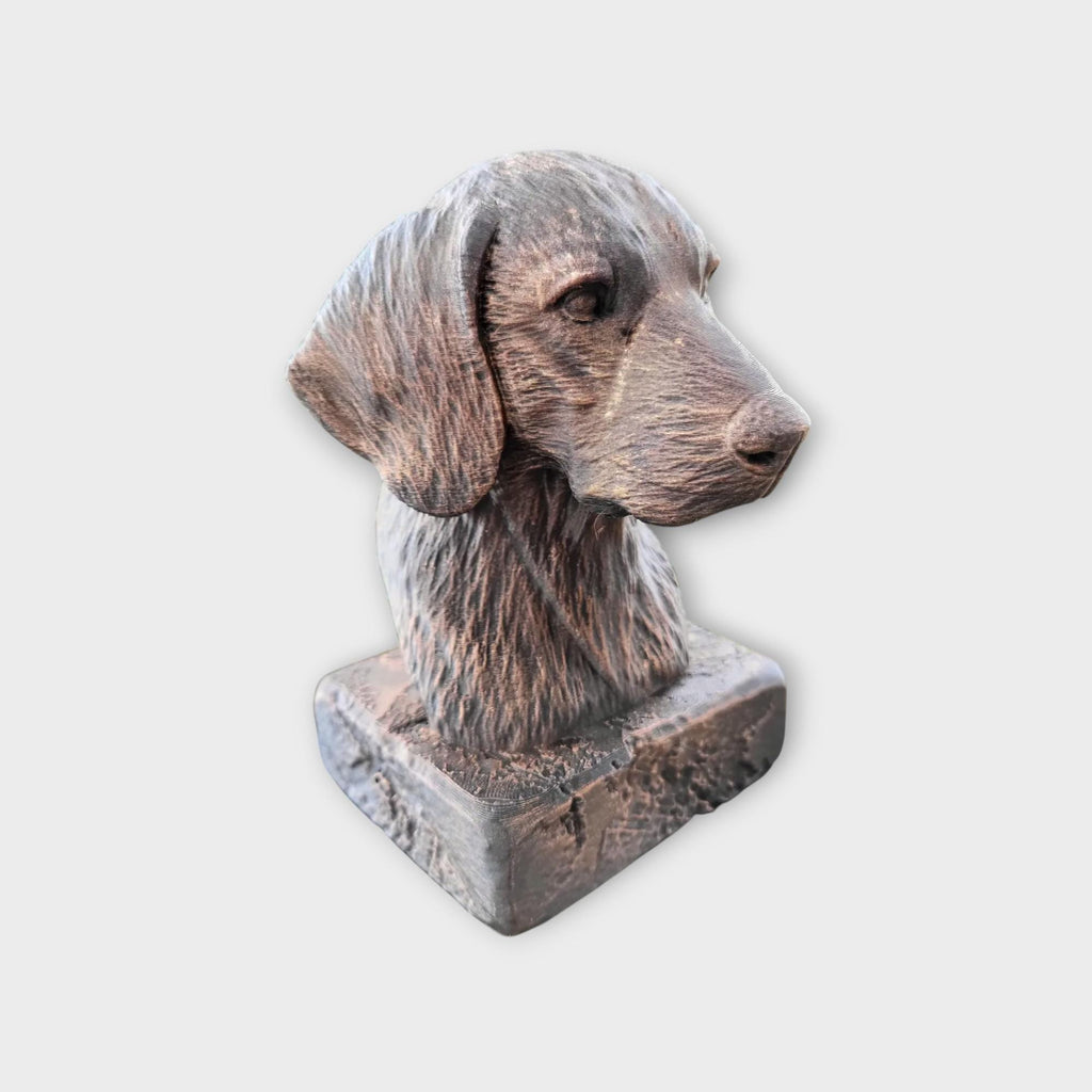 Bust of a Plott hound statue - home decor animal lover gift him her handpainted ornament