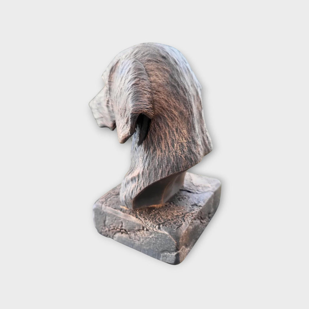 Bust of a Plott hound statue - home decor animal lover gift him her handpainted ornament