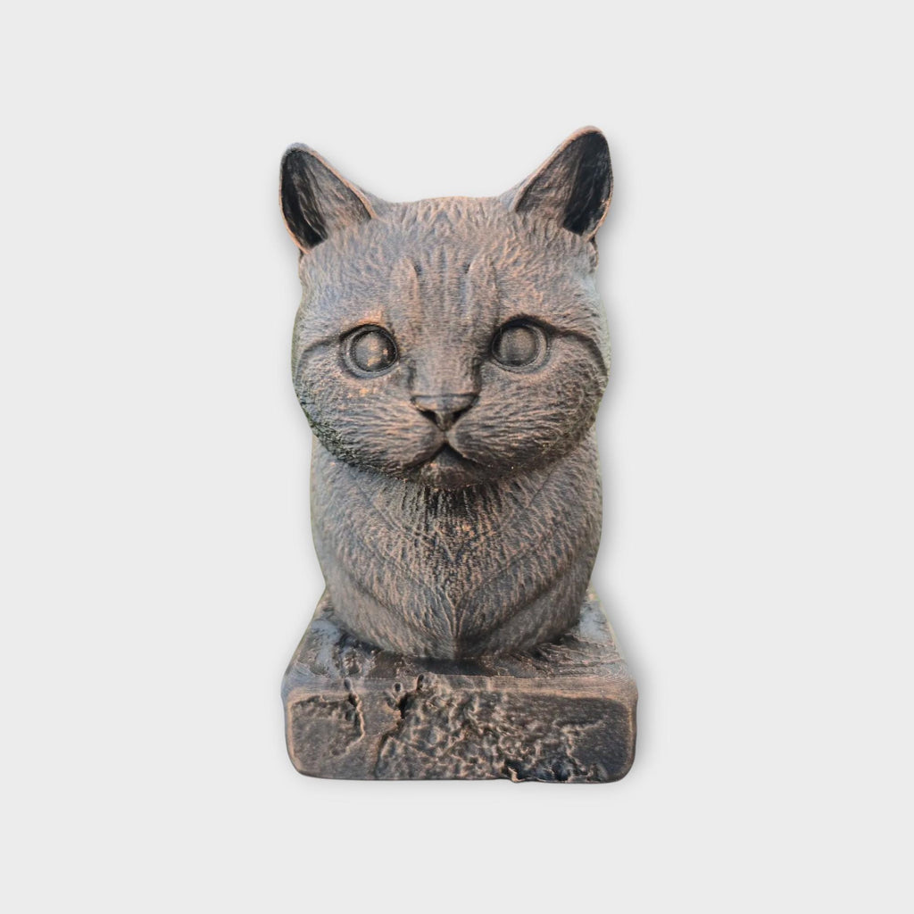 Bust of a Munchkin statue - home decor animal lover gift him her handpainted ornament