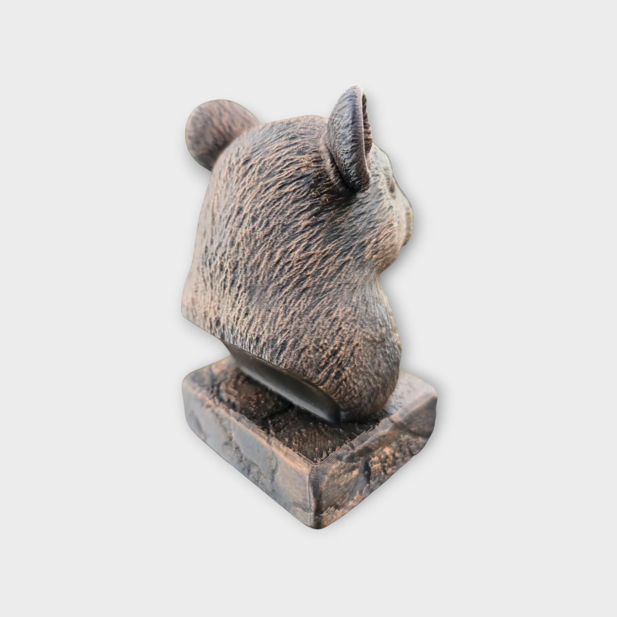 Bust of a rat statue - home decor animal lover gift him her handpainted ornament