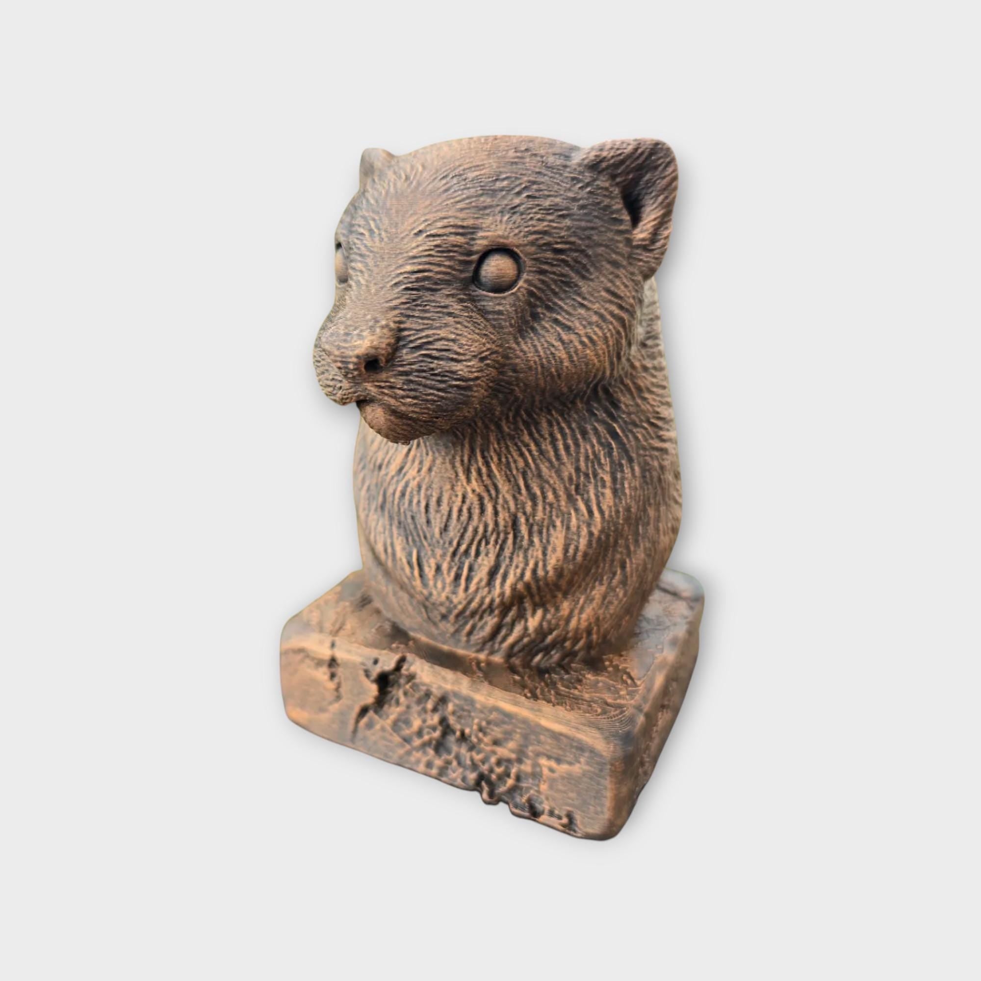 Bust of an Otter statue - home decor animal lover gift him her hand-painted ornament