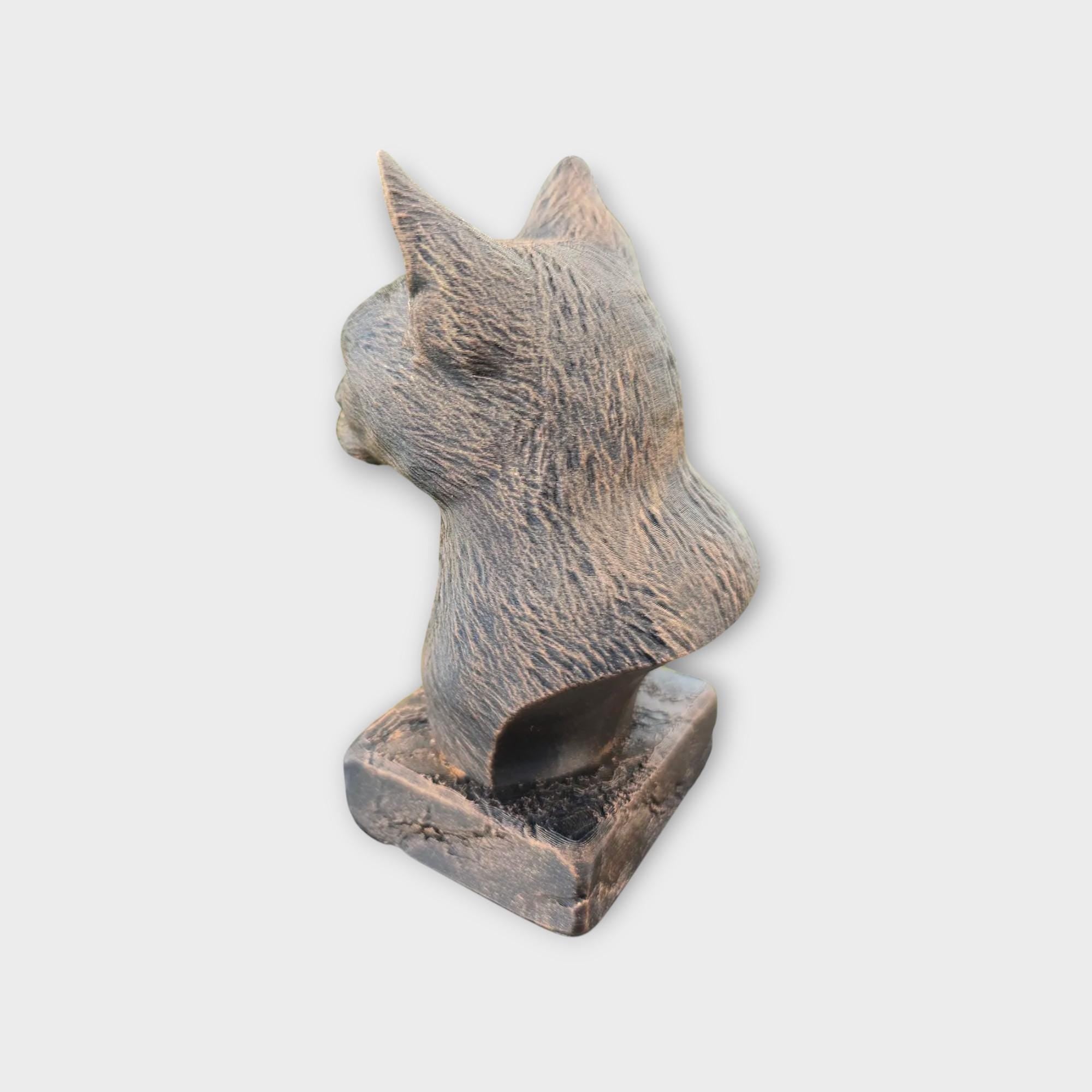 Bust of a Munchkin statue - home decor animal lover gift him her handpainted ornament