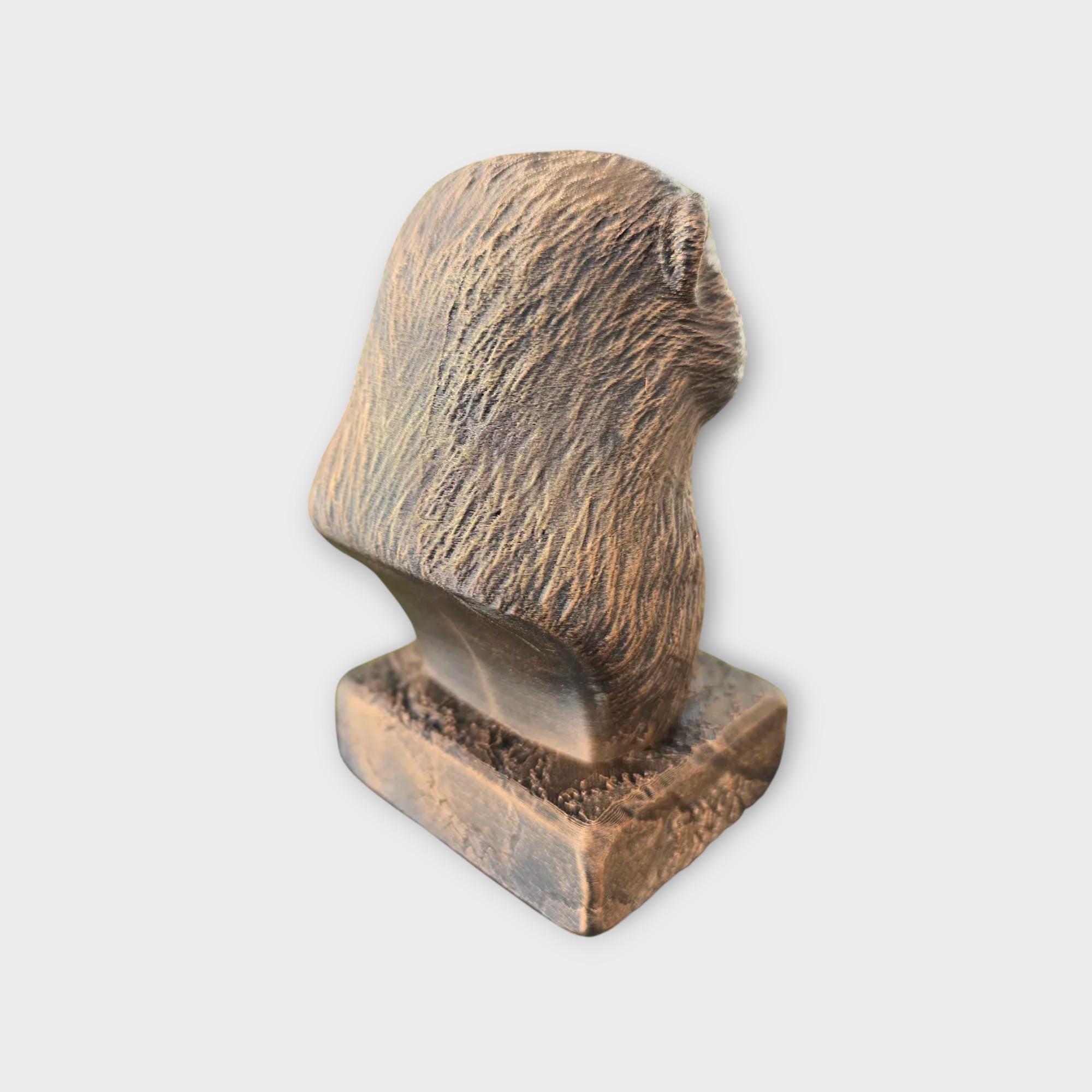 Bust of a Otter statue - home decor animal lover gift him her handpainted ornament