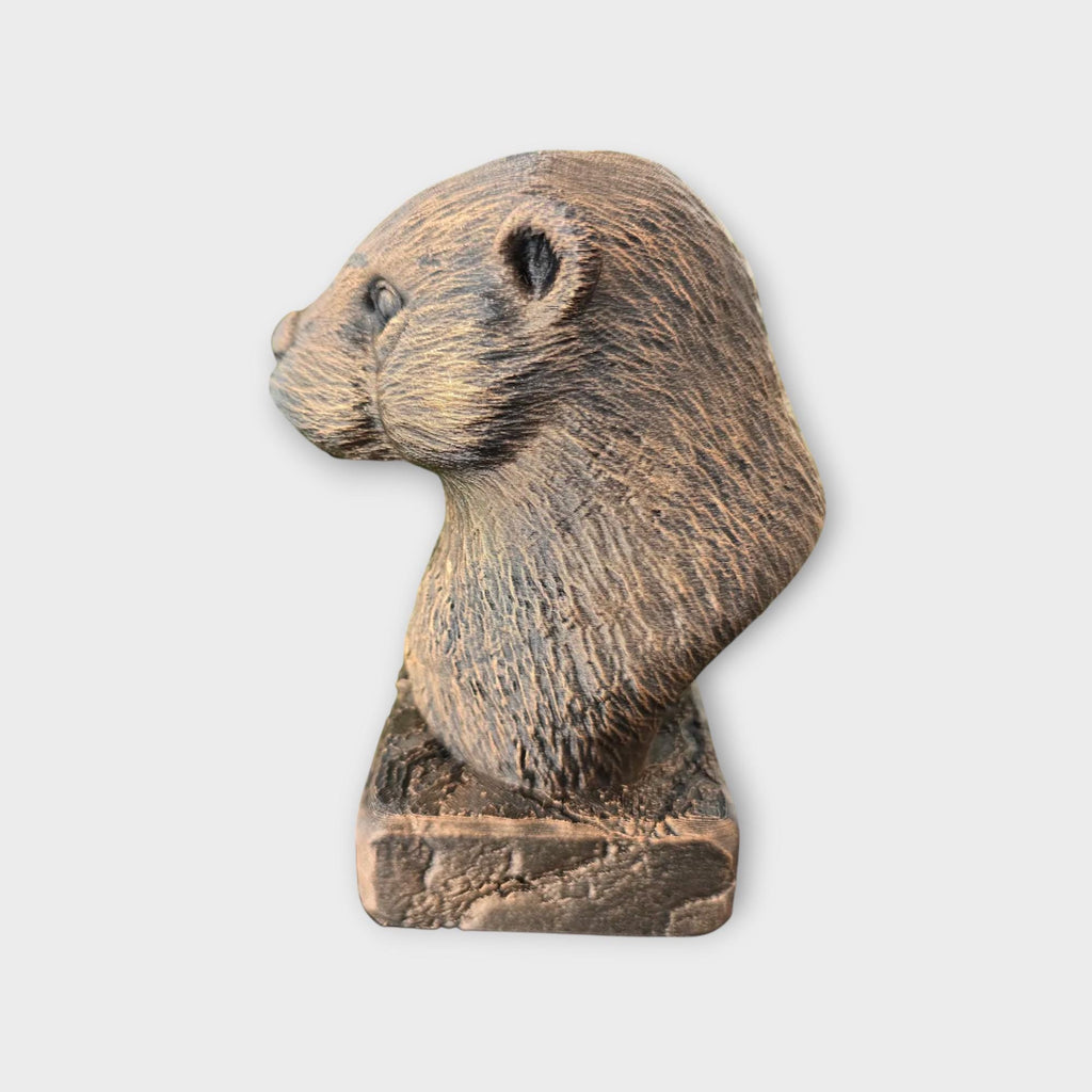 Büste einer Otterstatue - Wohndeko Tierliebhaber Geschenk für ihn oder sie handbemaltes Ornament