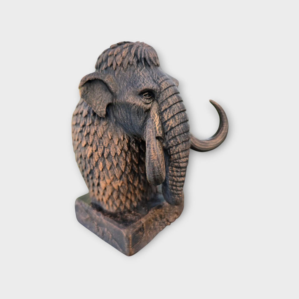 Bust of a Mammoth statue - home decor animal lover gift him her handpainted ornament