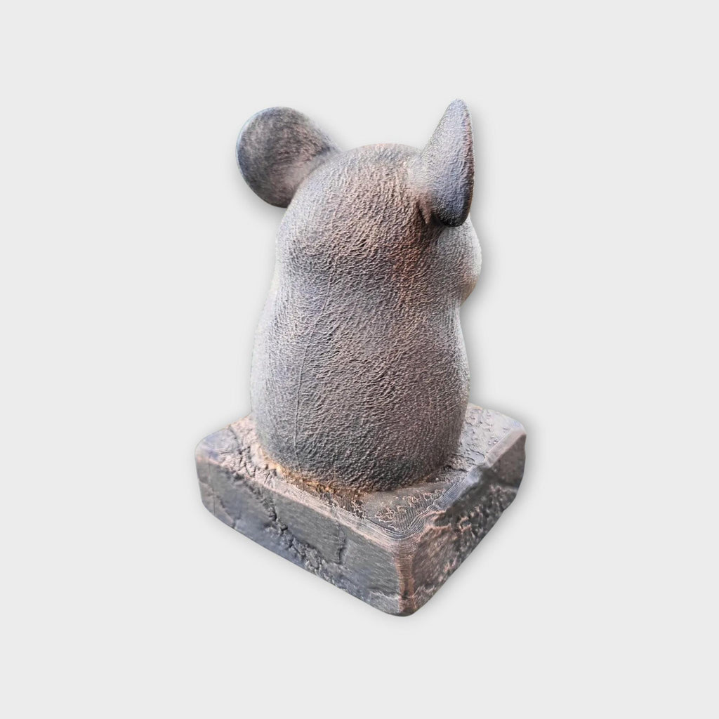 Bust of a Mouse statue - home decor animal lover gift him her handpainted ornament