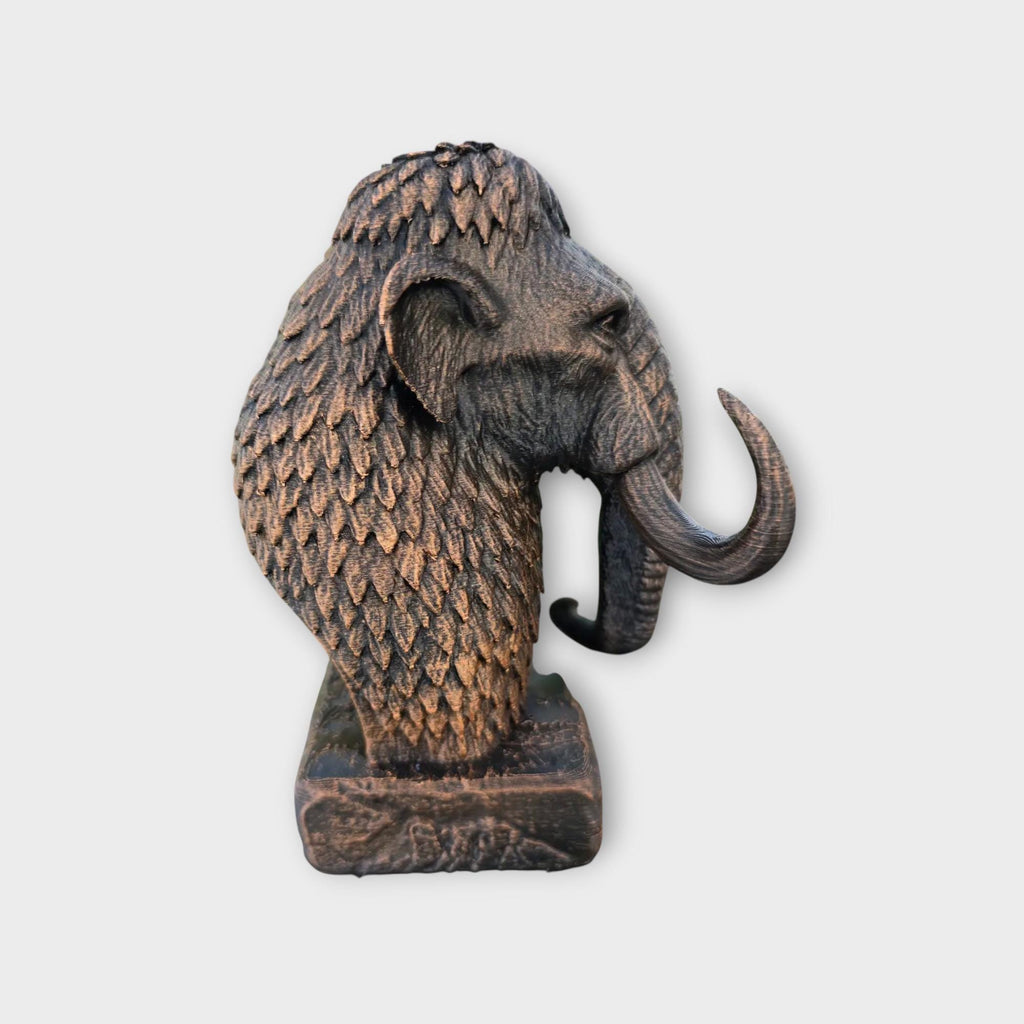 Bust of a Mammoth statue - home decor animal lover gift him her handpainted ornament