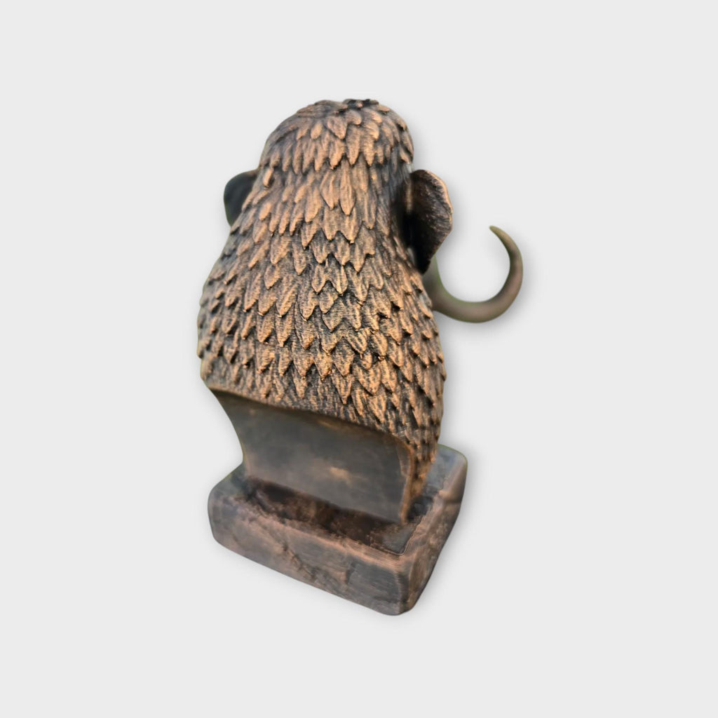 Bust of a Mammoth statue - home decor animal lover gift him her handpainted ornament