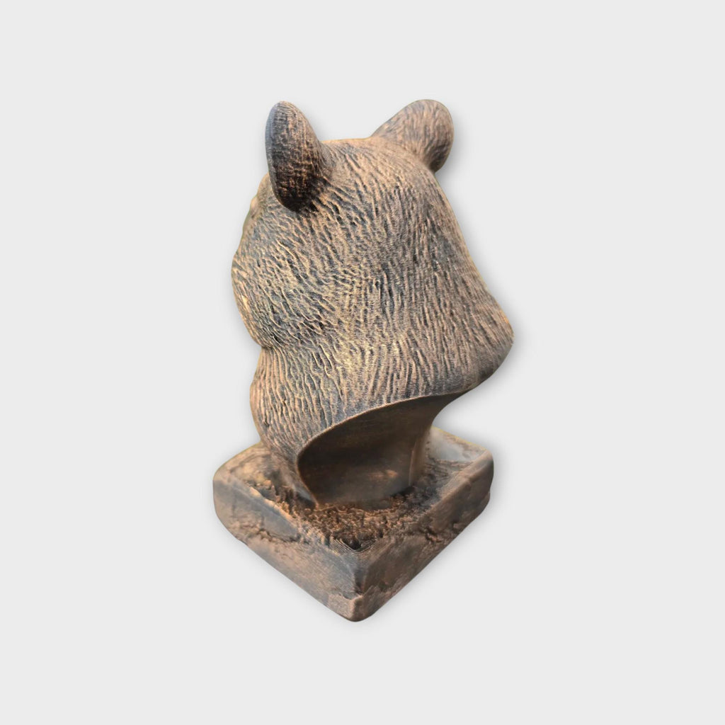 Büste einer Hamsterstatue - Wohndeko Tierliebhaber Geschenk für ihn oder sie handbemaltes Ornament
