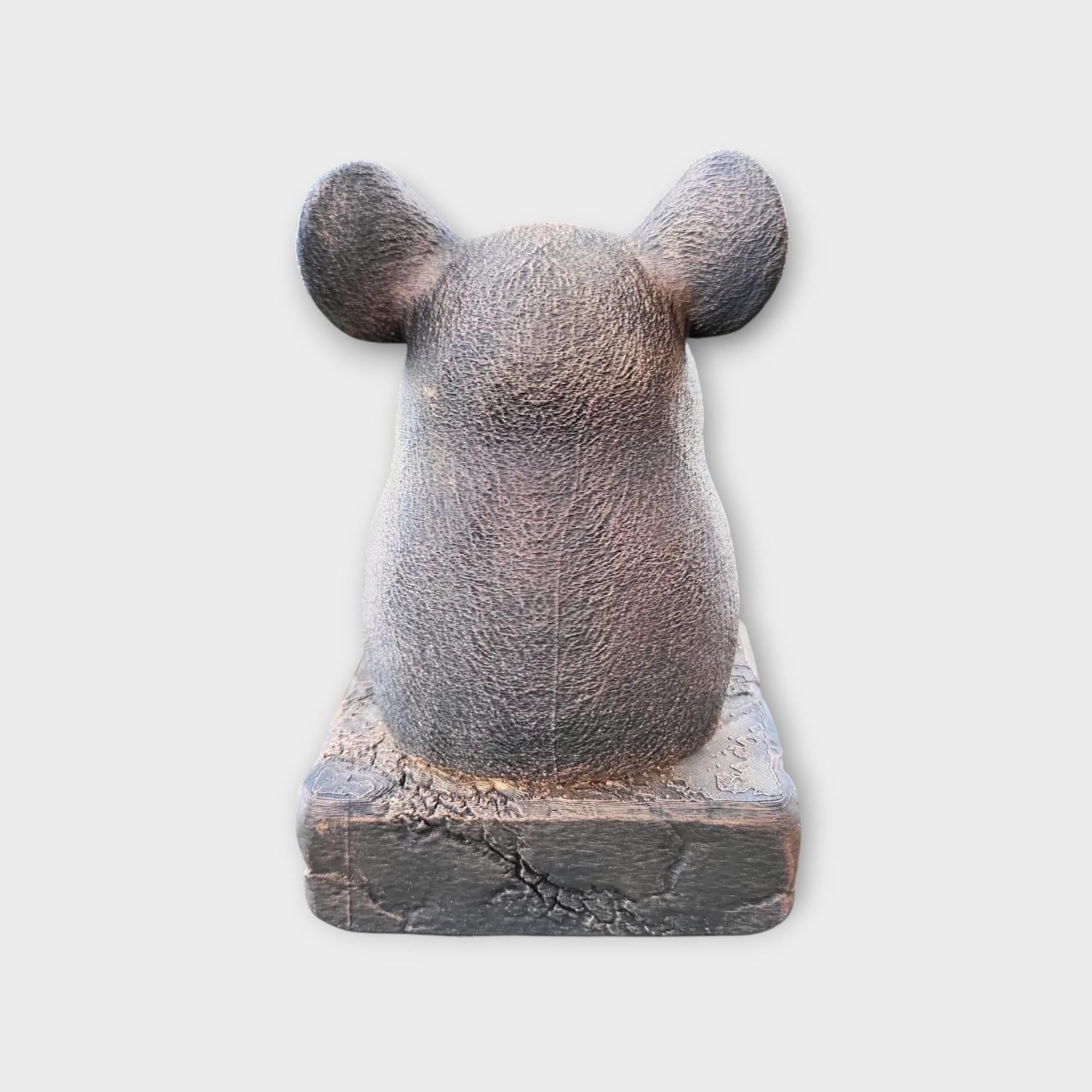 Bust of a Mouse statue - home decor animal lover gift him her handpainted ornament