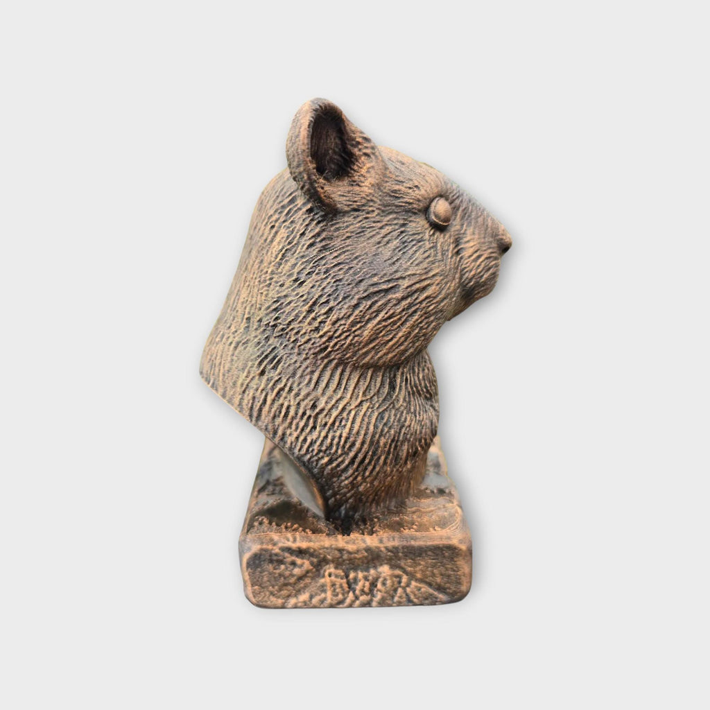 Büste einer Hamsterstatue - Wohndeko Tierliebhaber Geschenk für ihn oder sie handbemaltes Ornament