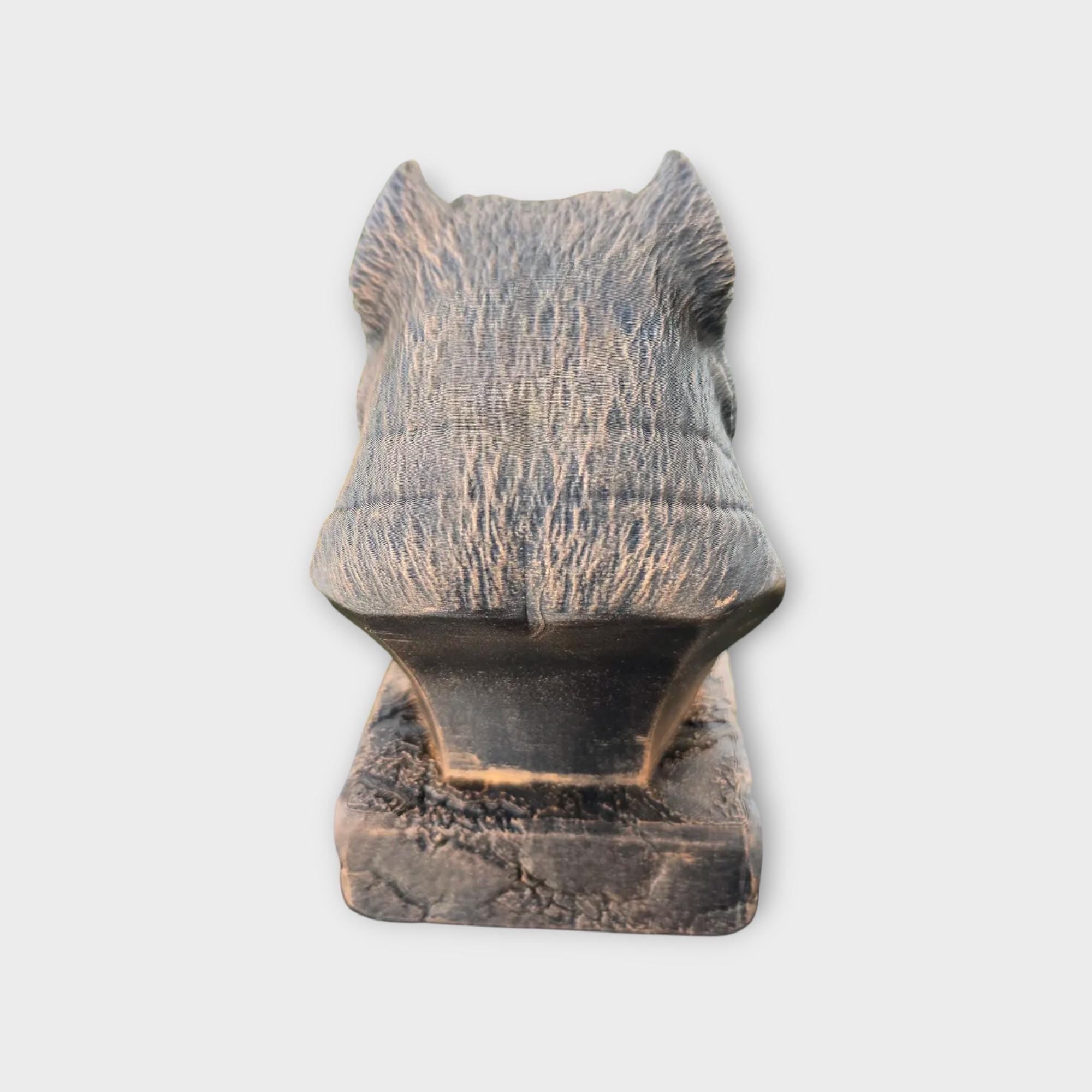 Büste einer exotischen Bully-Statue – Wohndeko, Tierliebhaber, Geschenk für ihn oder sie, handbemaltes Ornament