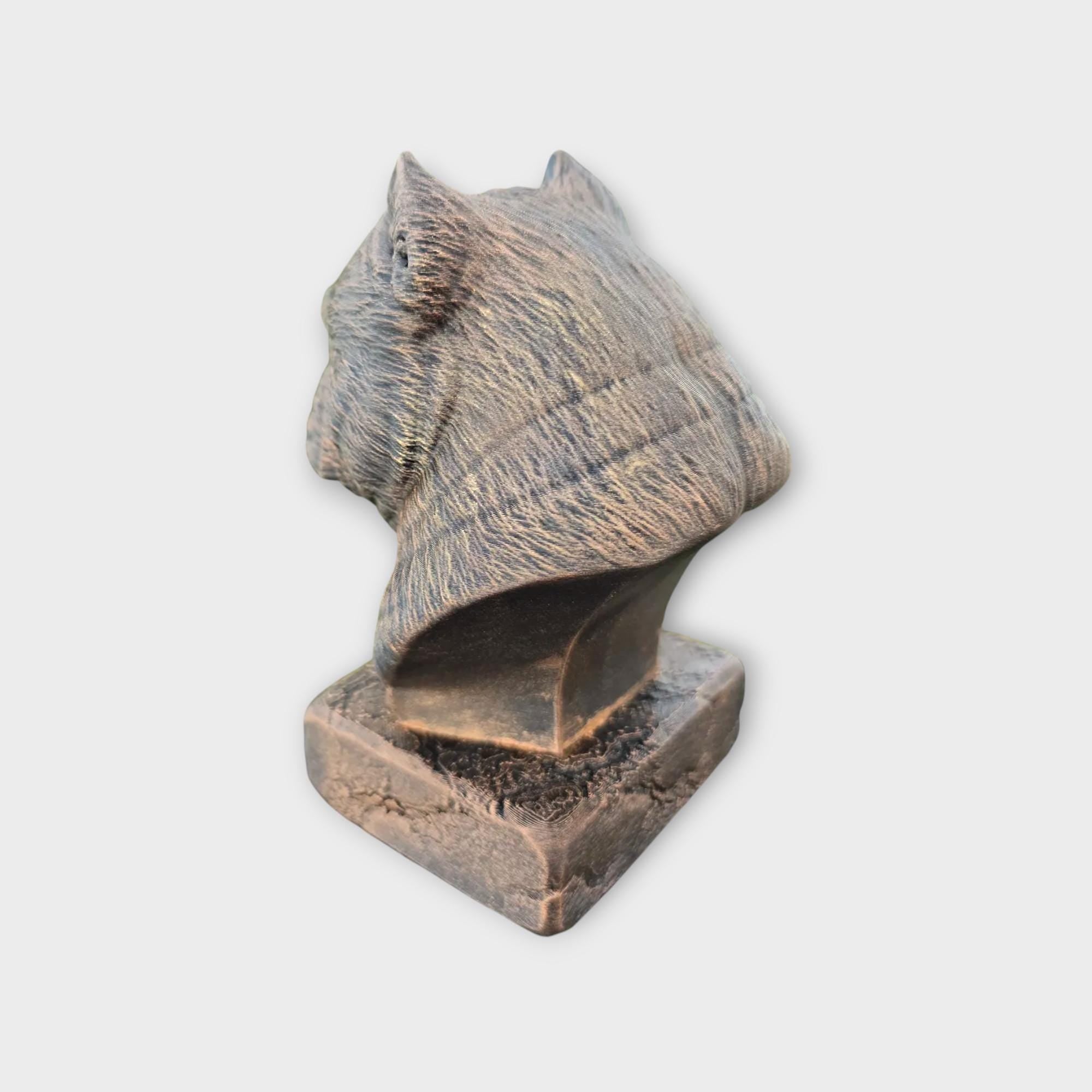Büste einer exotischen Bully-Statue – Wohndeko, Tierliebhaber, Geschenk für ihn oder sie, handbemaltes Ornament
