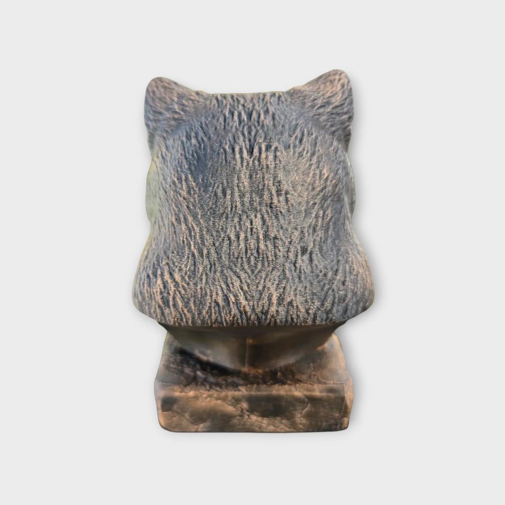 Bust of a exotic shorthair cat statue - home decor animal lover gift him her handpainted ornament