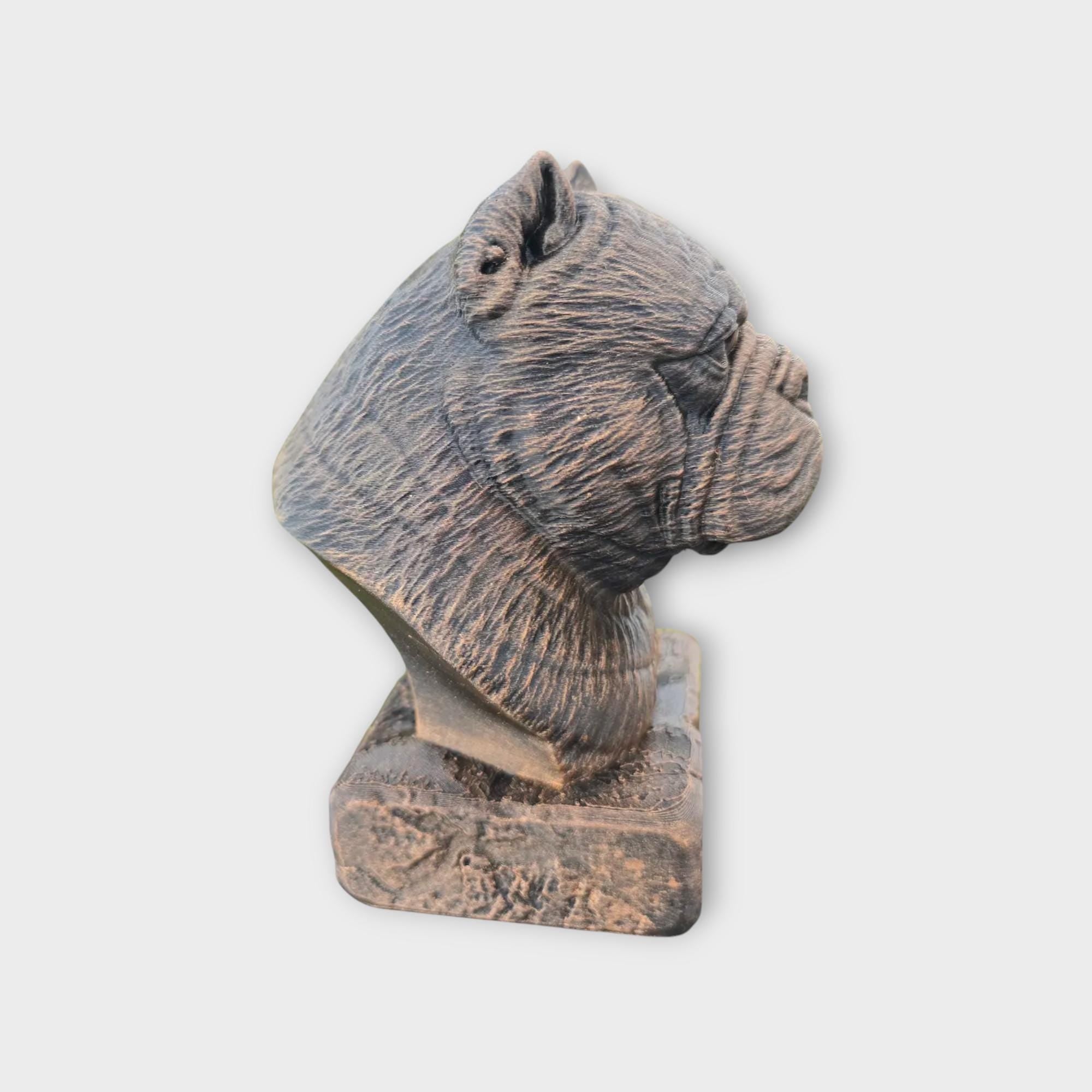 Bust of a Exotic bullly statue - home decor animal lover gift him her handpainted ornament