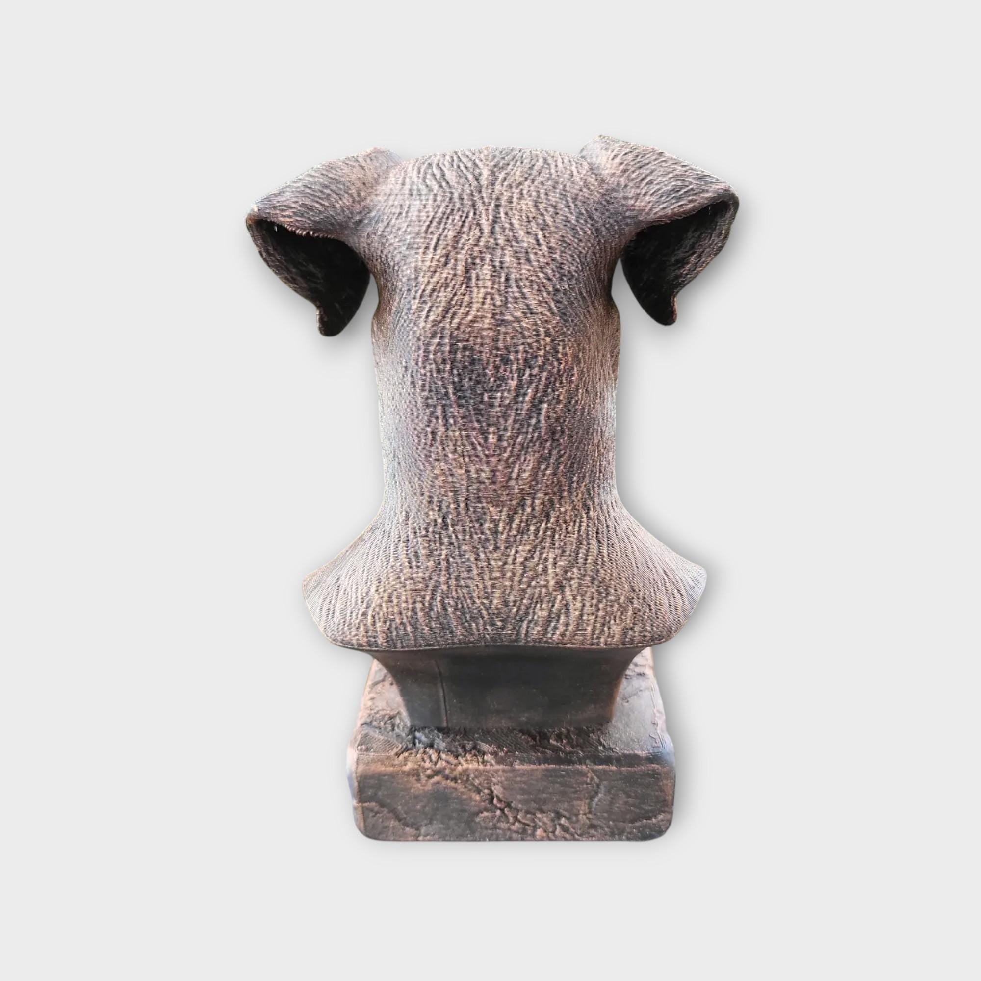 Bust of a Doberman natural ears statue - home decor animal lover gift him her handpainted ornament