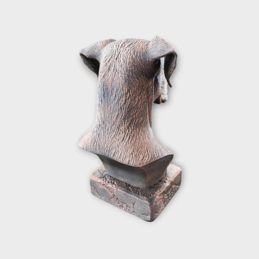 Bust of a Doberman natural ears statue - home decor animal lover gift him her handpainted ornament