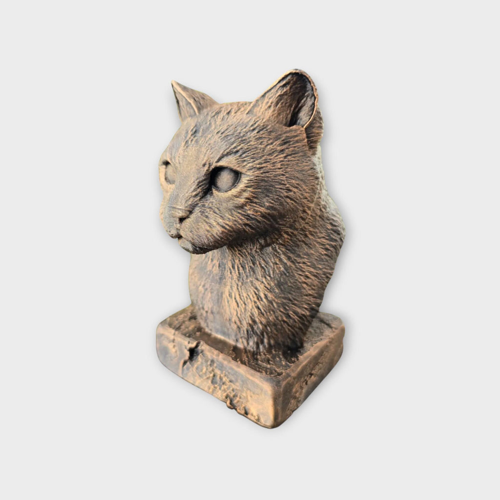 Bust of a Bengal cat statue - home decor animal lover gift him her handpainted ornament