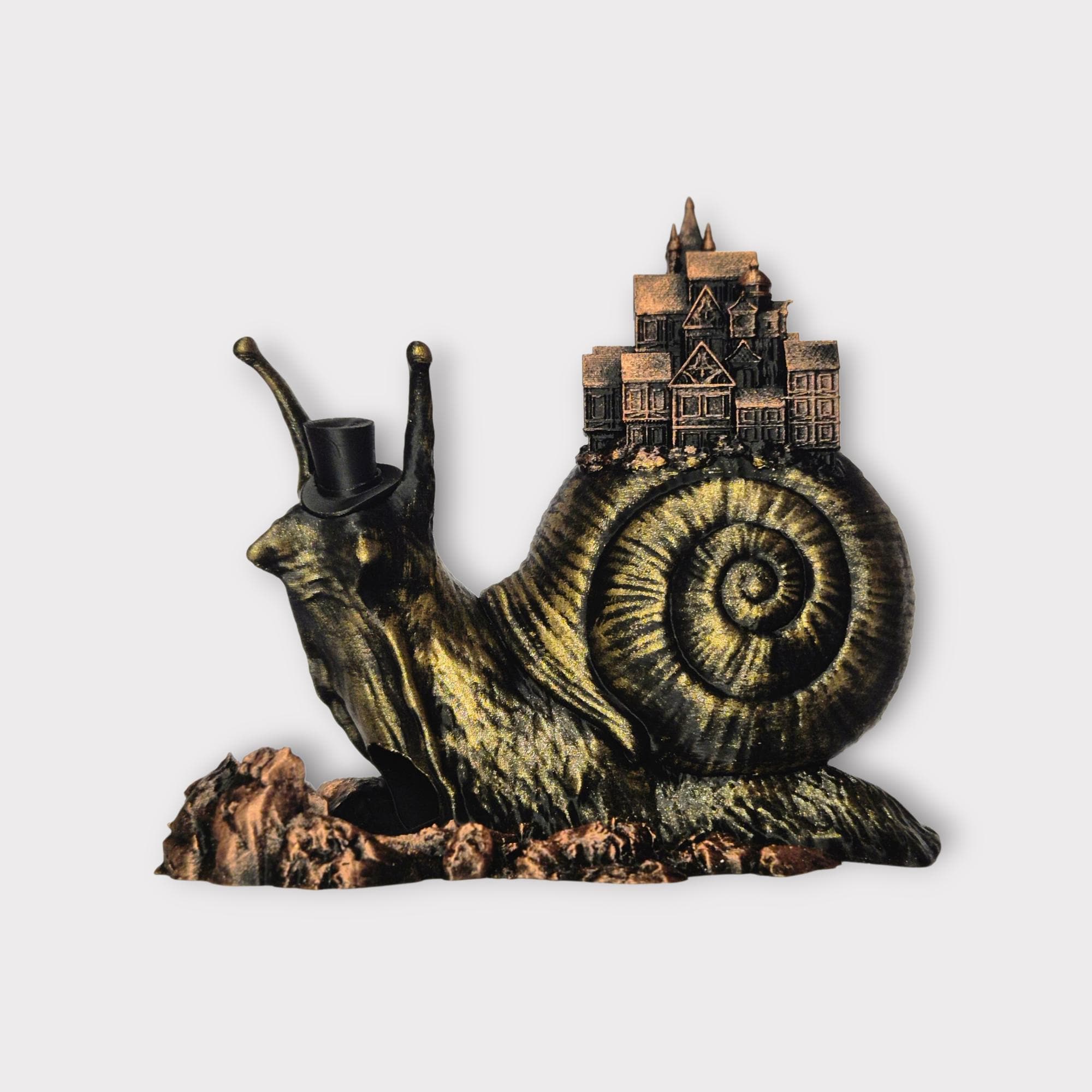 Snail with city Dice Tower - Dungeons & Dragons Accessory DnD game