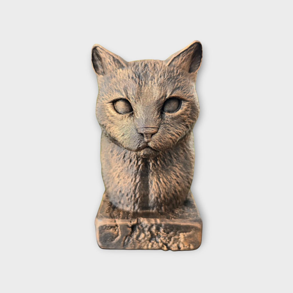 Bust of a Bengal cat statue - home decor animal lover gift him her handpainted ornament