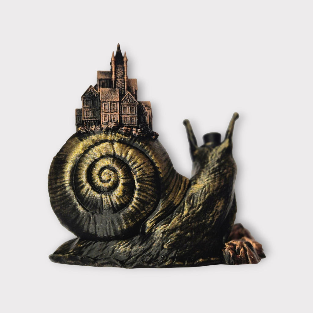 Snail with city Dice Tower - Dungeons & Dragons Accessory DnD game