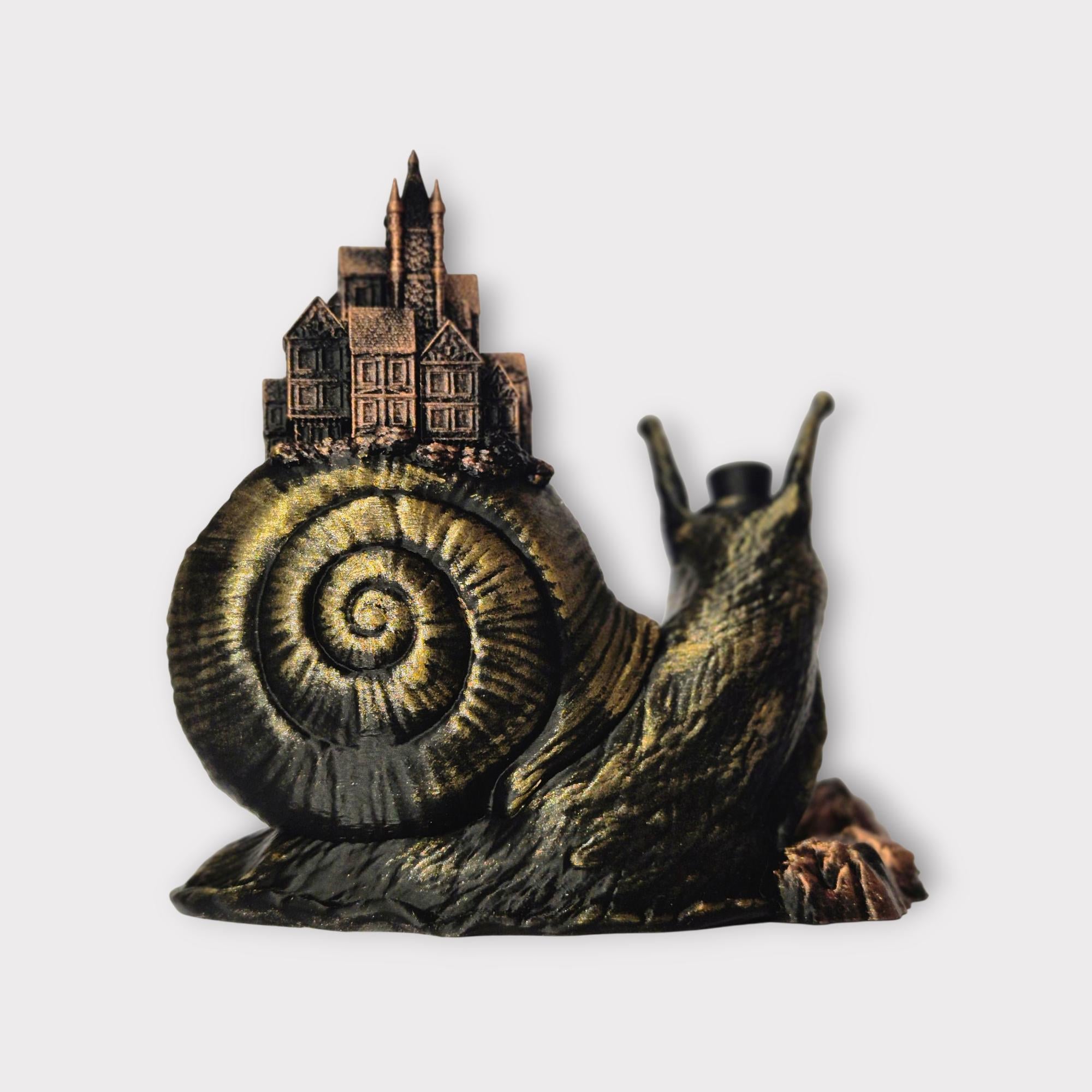 Snail with city Dice Tower - Dungeons & Dragons Accessory DnD game
