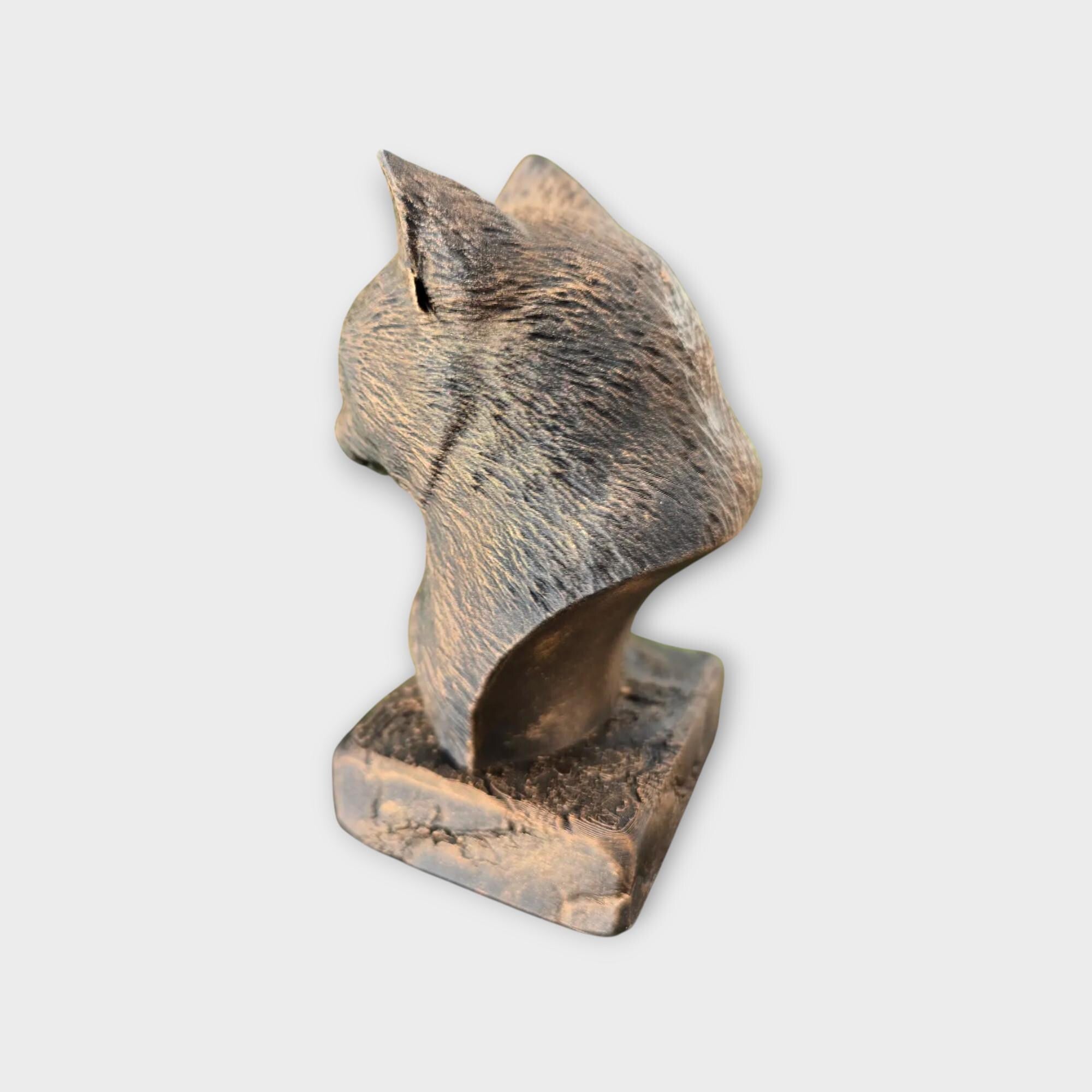 Bust of a Bengal cat statue - home decor animal lover gift him her handpainted ornament