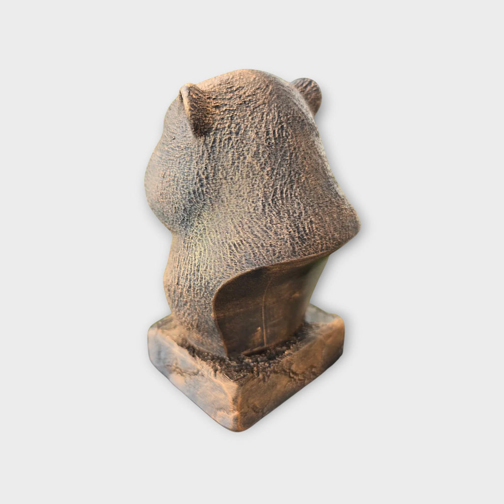 Bust of a beaver statue - home decor animal lover gift him her handpainted ornament