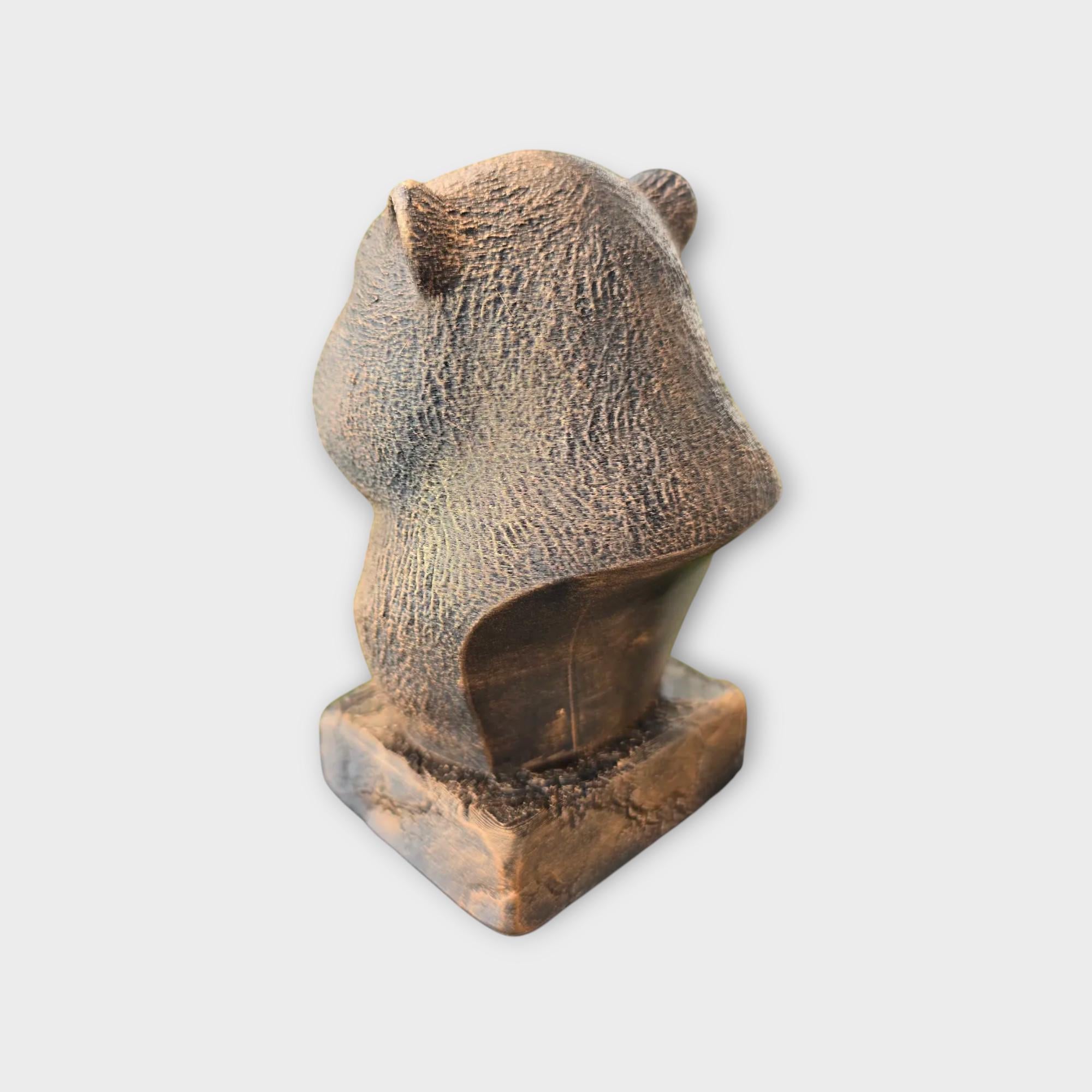Bust of a beaver statue - home decor animal lover gift him her handpainted ornament