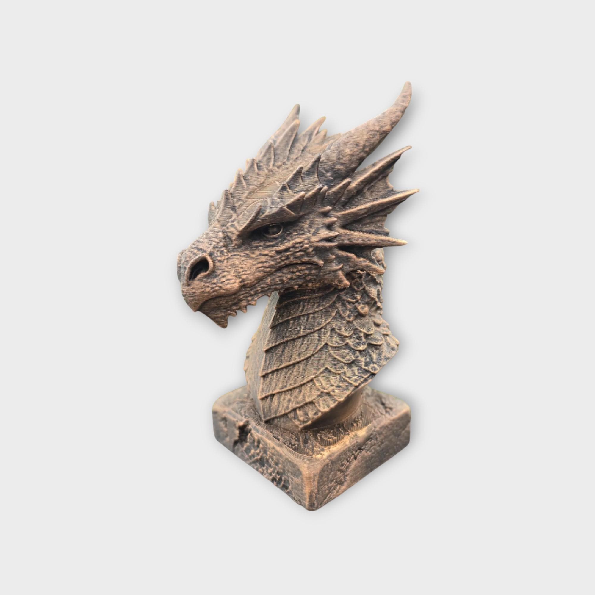 Bust of a ice Dragon Bust statue - handpainted home decor dog lover gift him her ornament