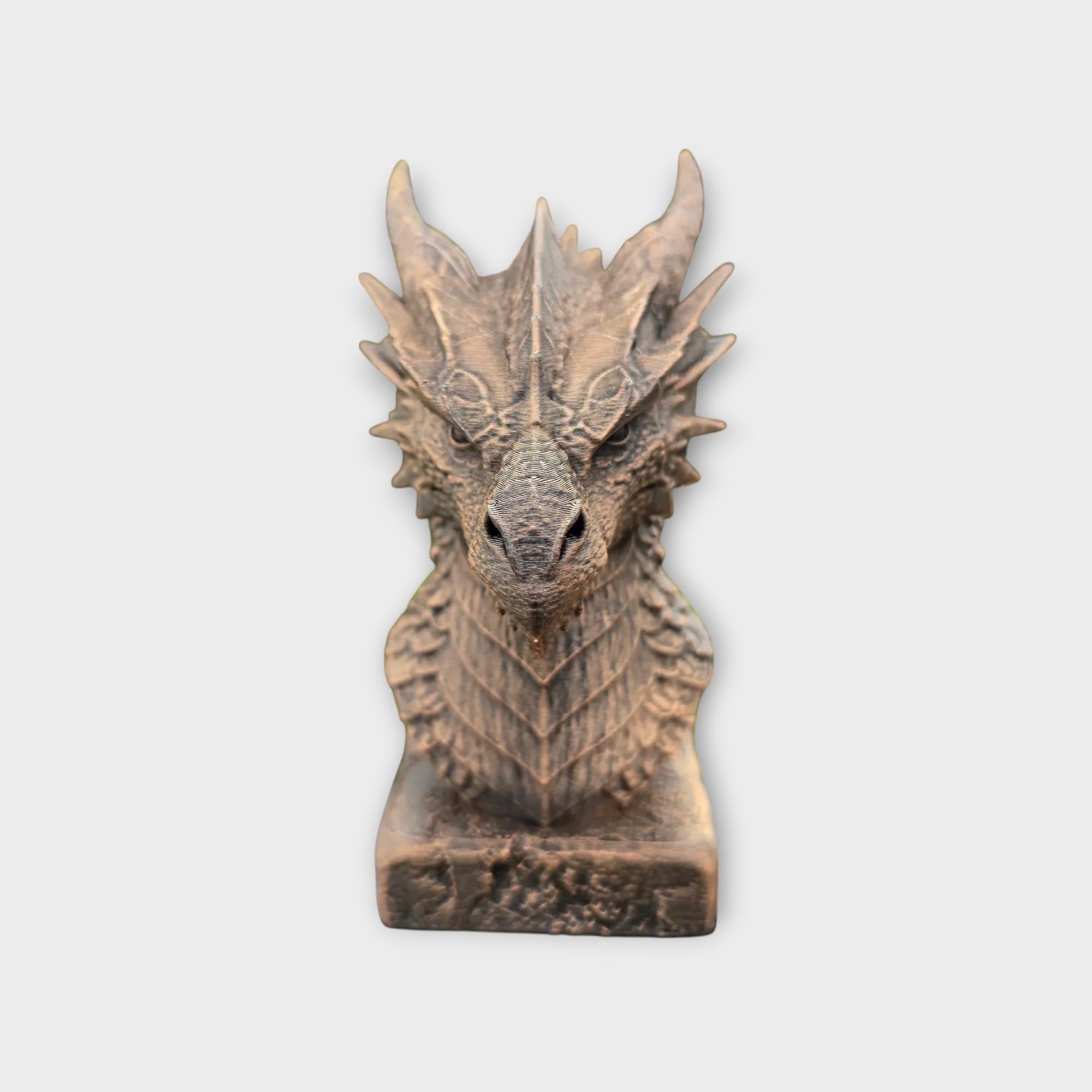 Bust of a ice Dragon Bust statue - handpainted home decor dog lover gift him her ornament
