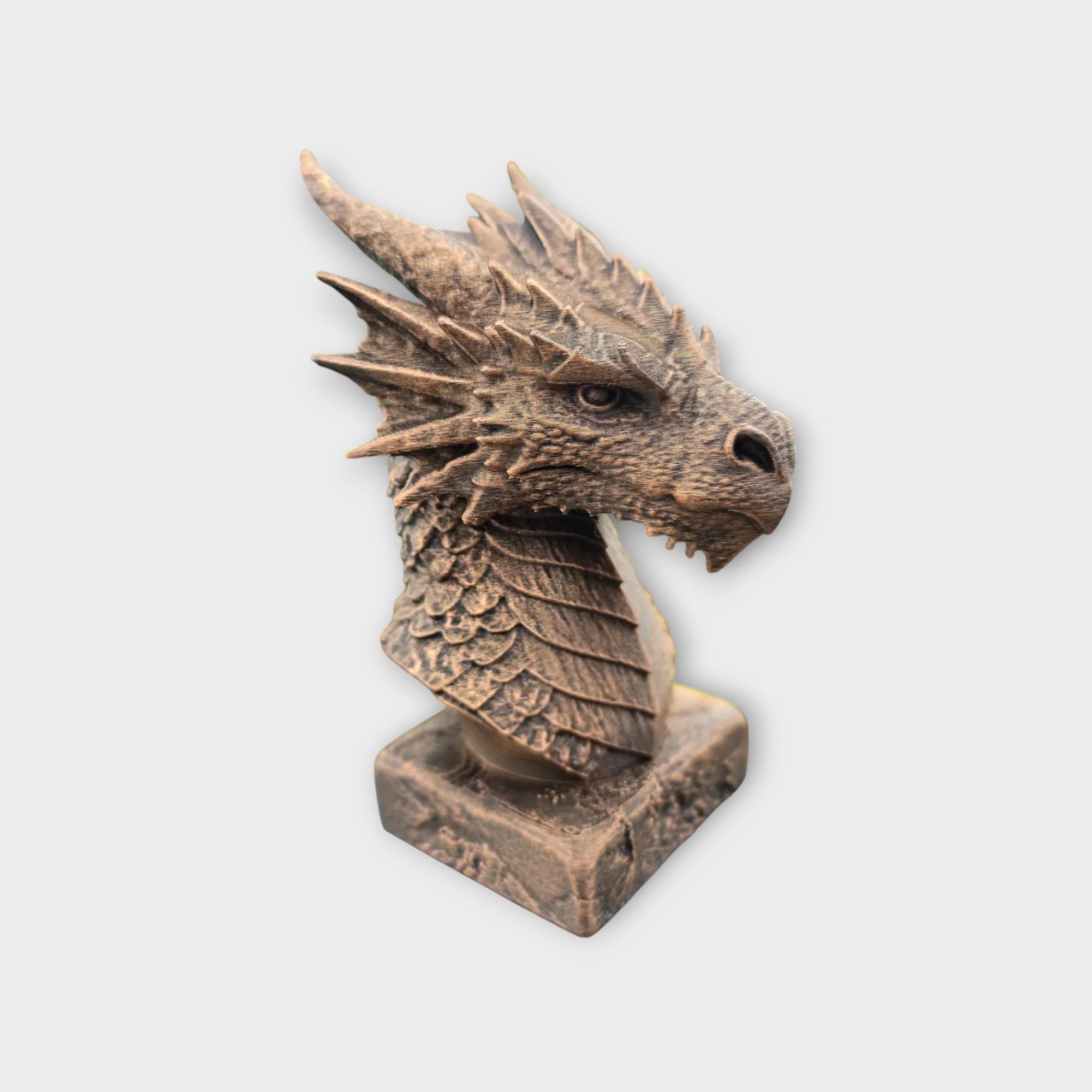 Bust of a ice Dragon Bust statue - handpainted home decor dog lover gift him her ornament