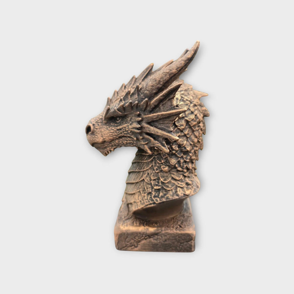 Bust of a ice Dragon Bust statue - handpainted home decor dog lover gift him her ornament