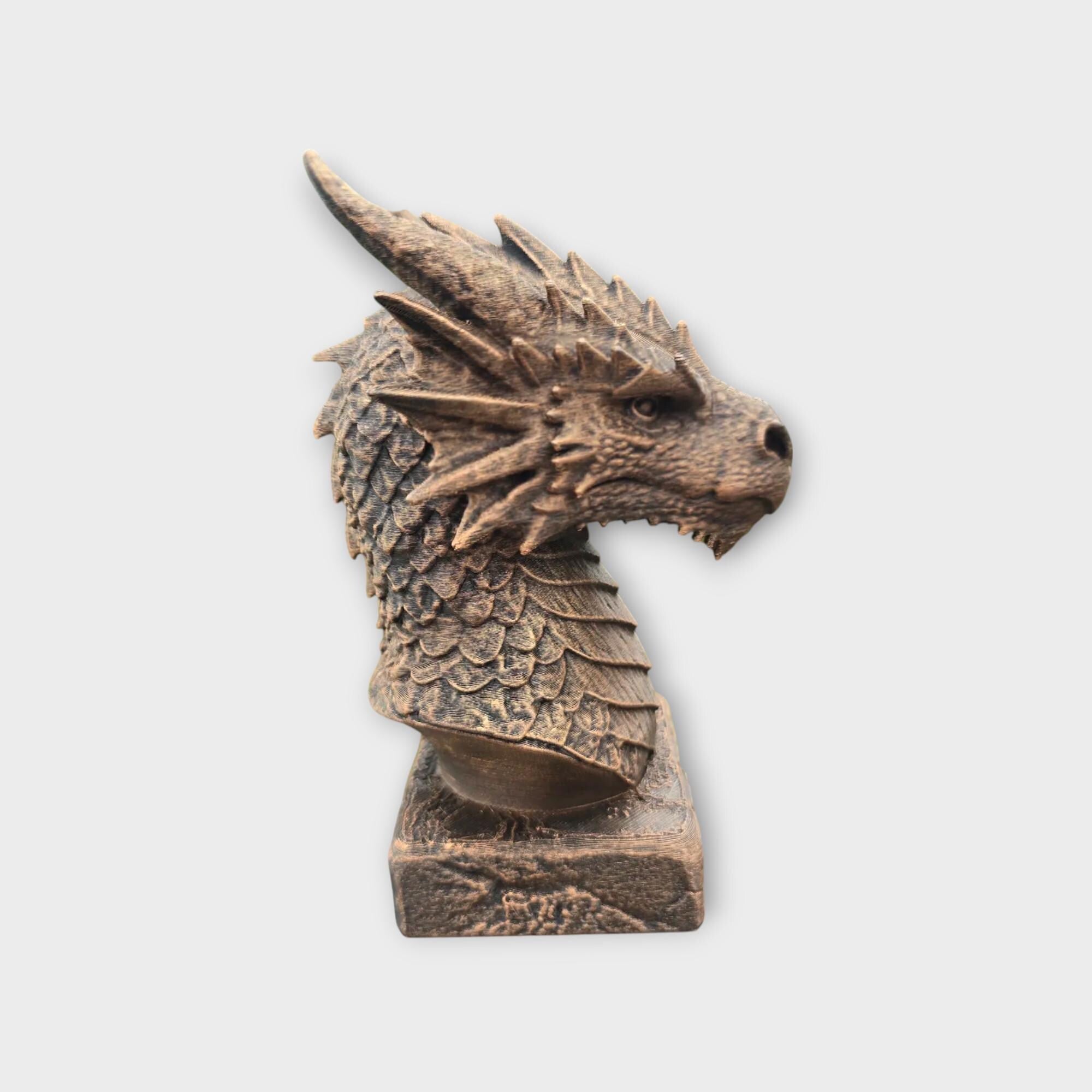 Bust of a ice Dragon Bust statue - handpainted home decor dog lover gift him her ornament