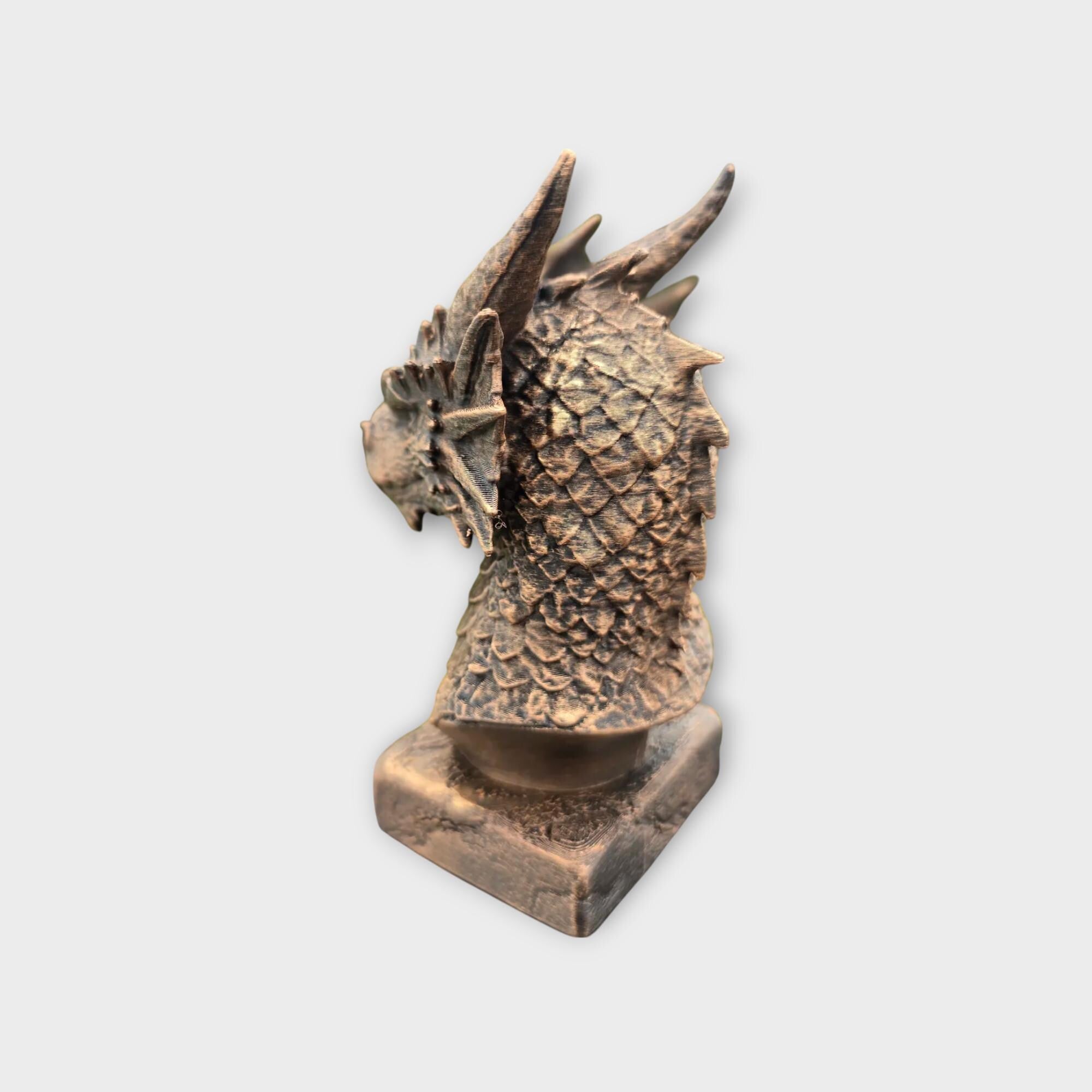 Bust of a ice Dragon Bust statue - handpainted home decor dog lover gift him her ornament