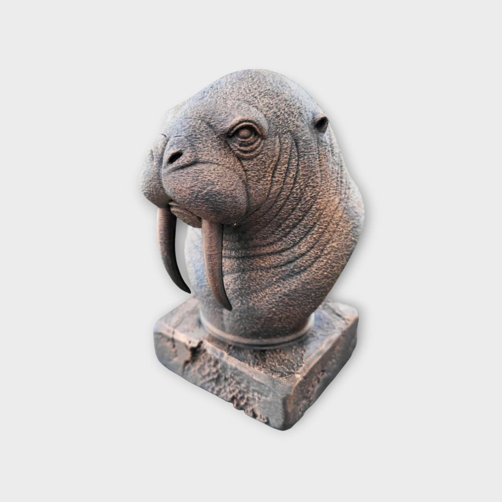 Bust of a walrus statue - home decor animal lover gift him her handpainted ornament