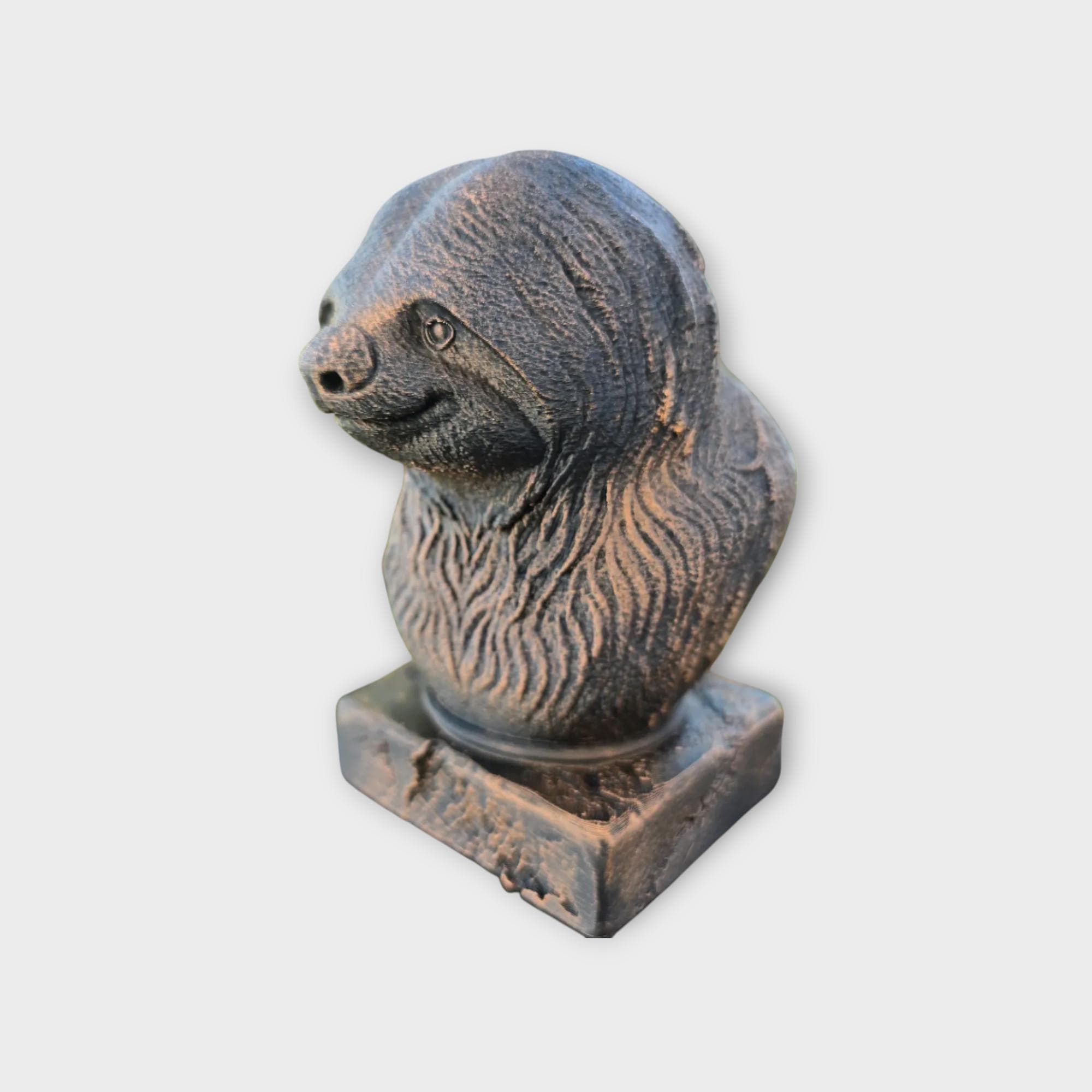 Bust of a Sloth statue - home decor animal lover gift him her handpainted ornament