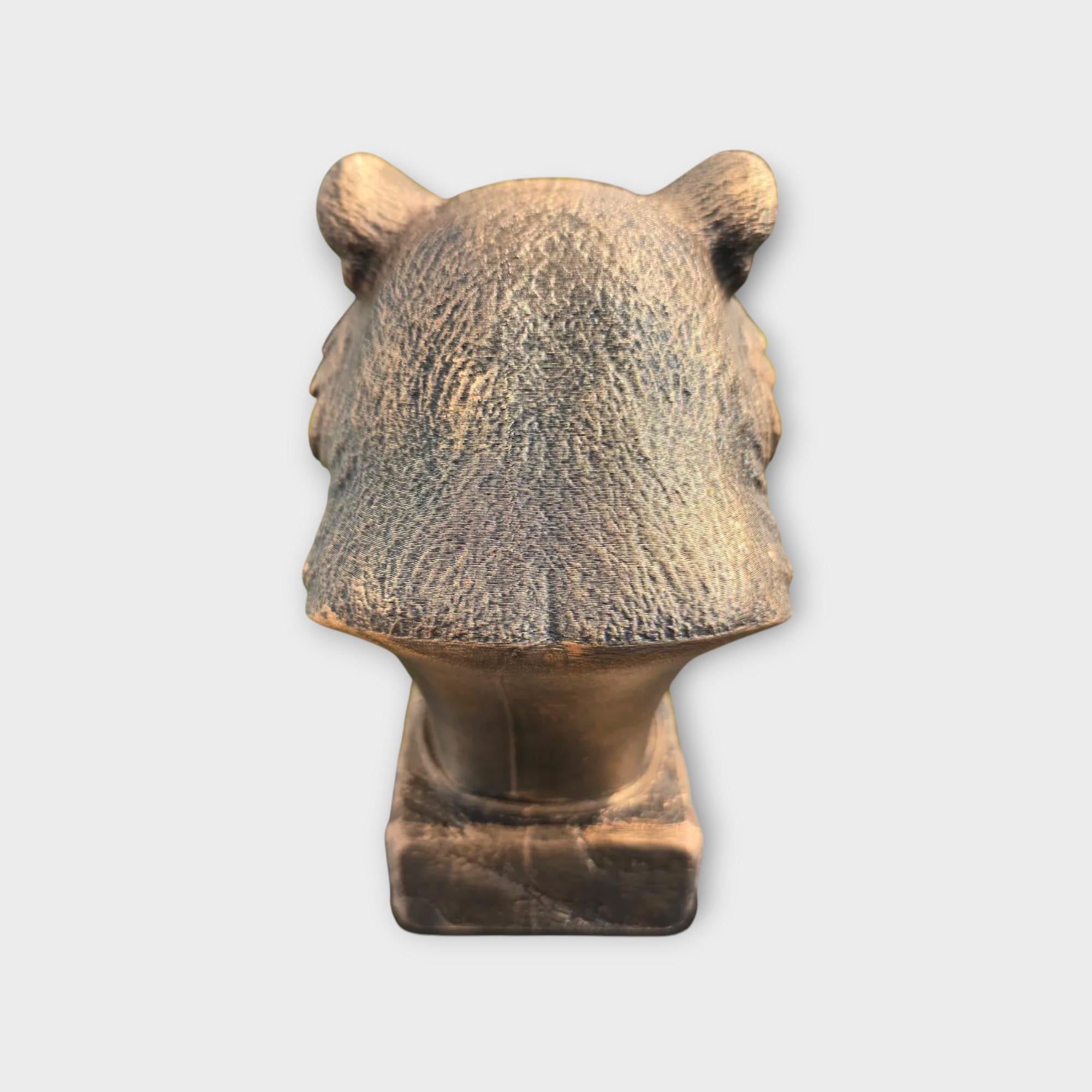 Büste einer Tigerstatue - Wohndeko Tierliebhaber Geschenk für ihn/sie handbemaltes Ornament