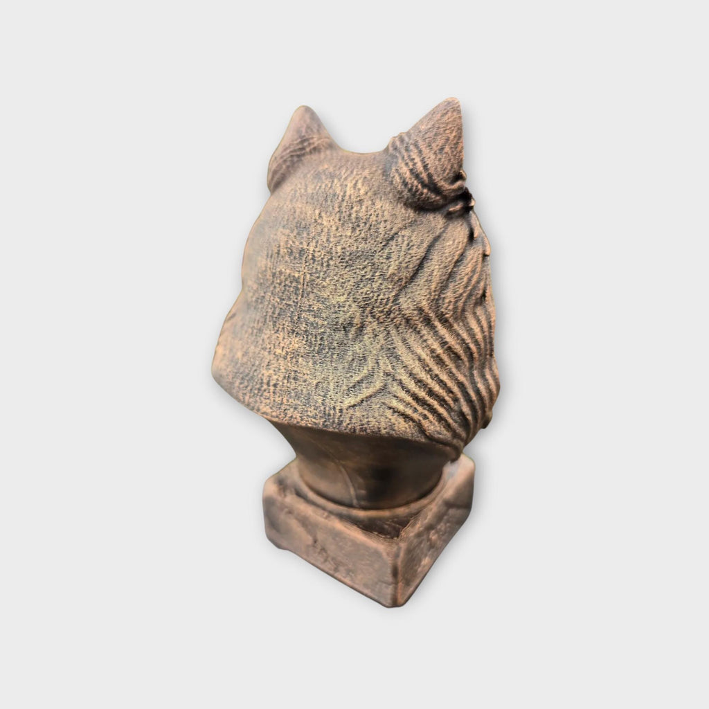 Bust of a Wolf Spitz statue - home decor animal lover gift him her handpainted ornament
