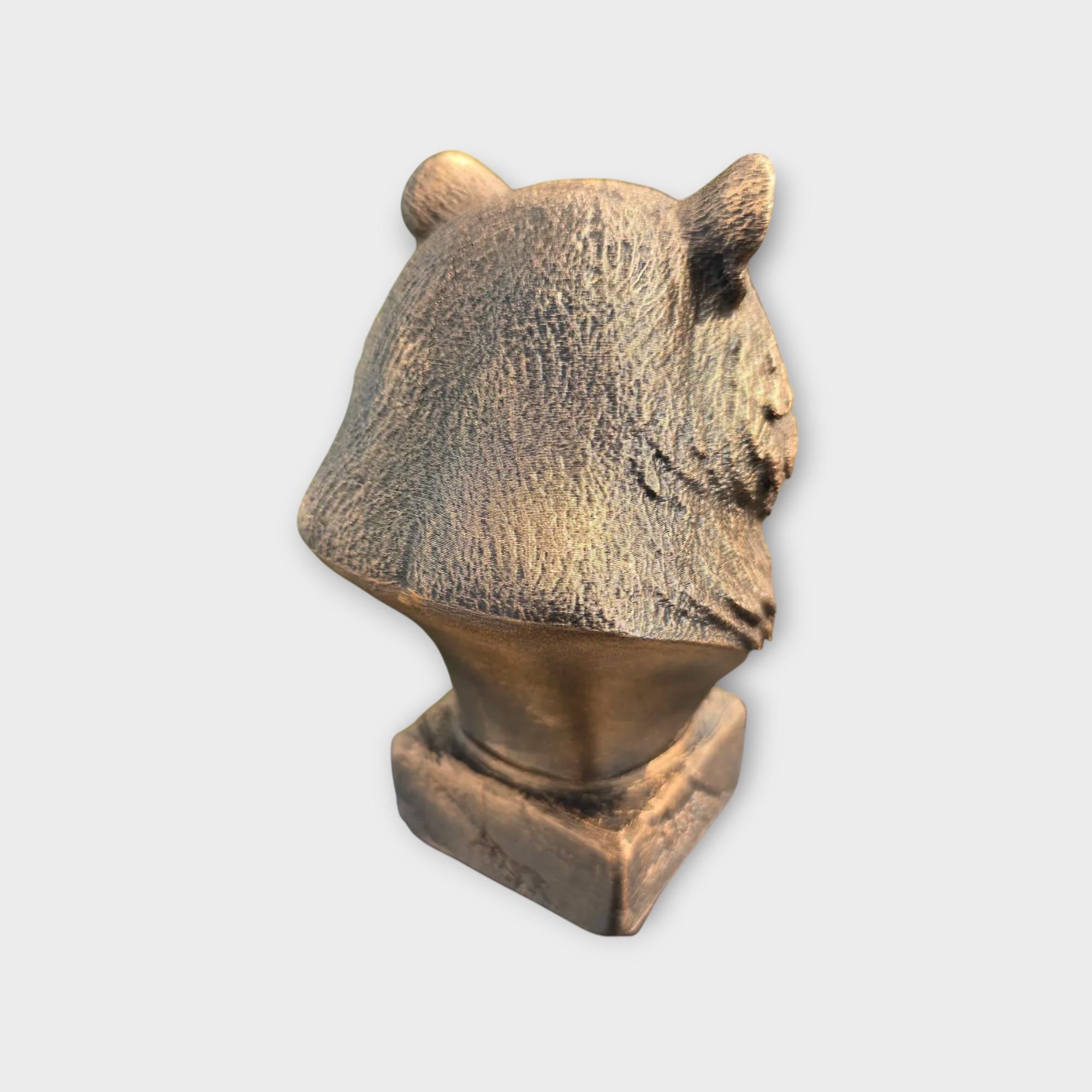 Bust of a tiger statue - home decor animal lover gift him her handpainted ornament