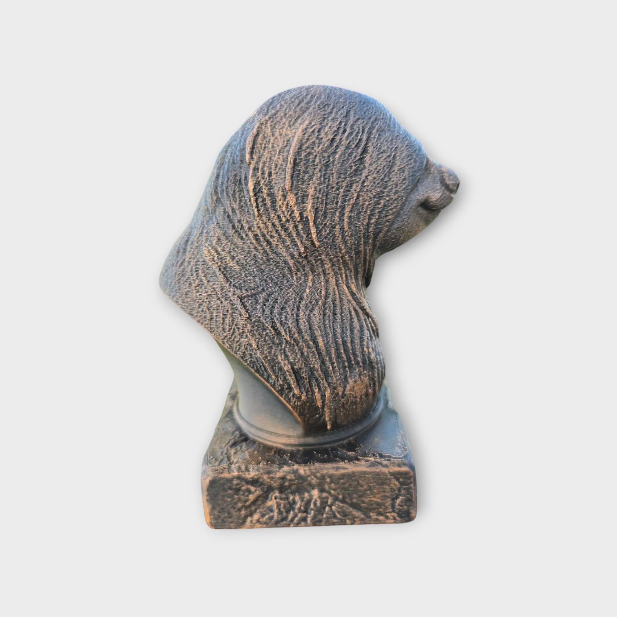 Büste einer Faultierstatue - Wohndeko Tierliebhaber Geschenk für ihn oder sie handbemaltes Ornament