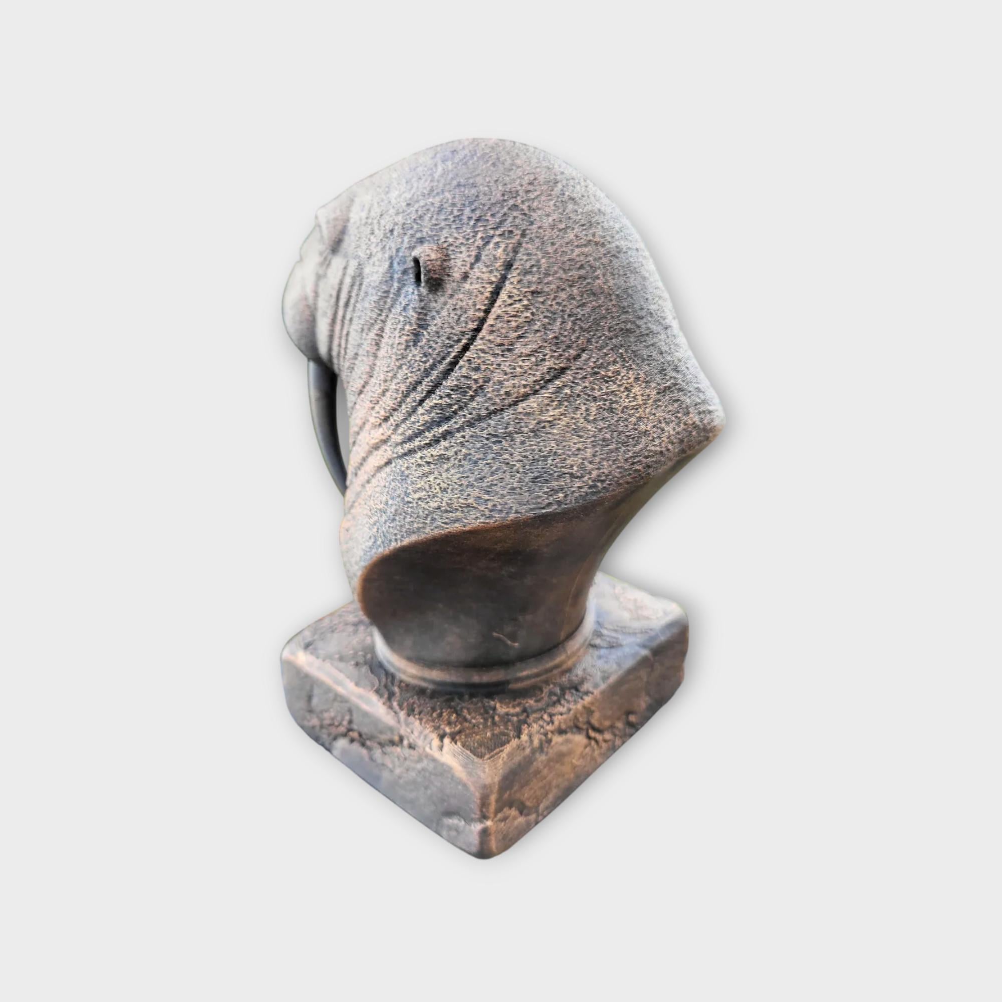 Bust of a walrus statue - home decor animal lover gift him her handpainted ornament